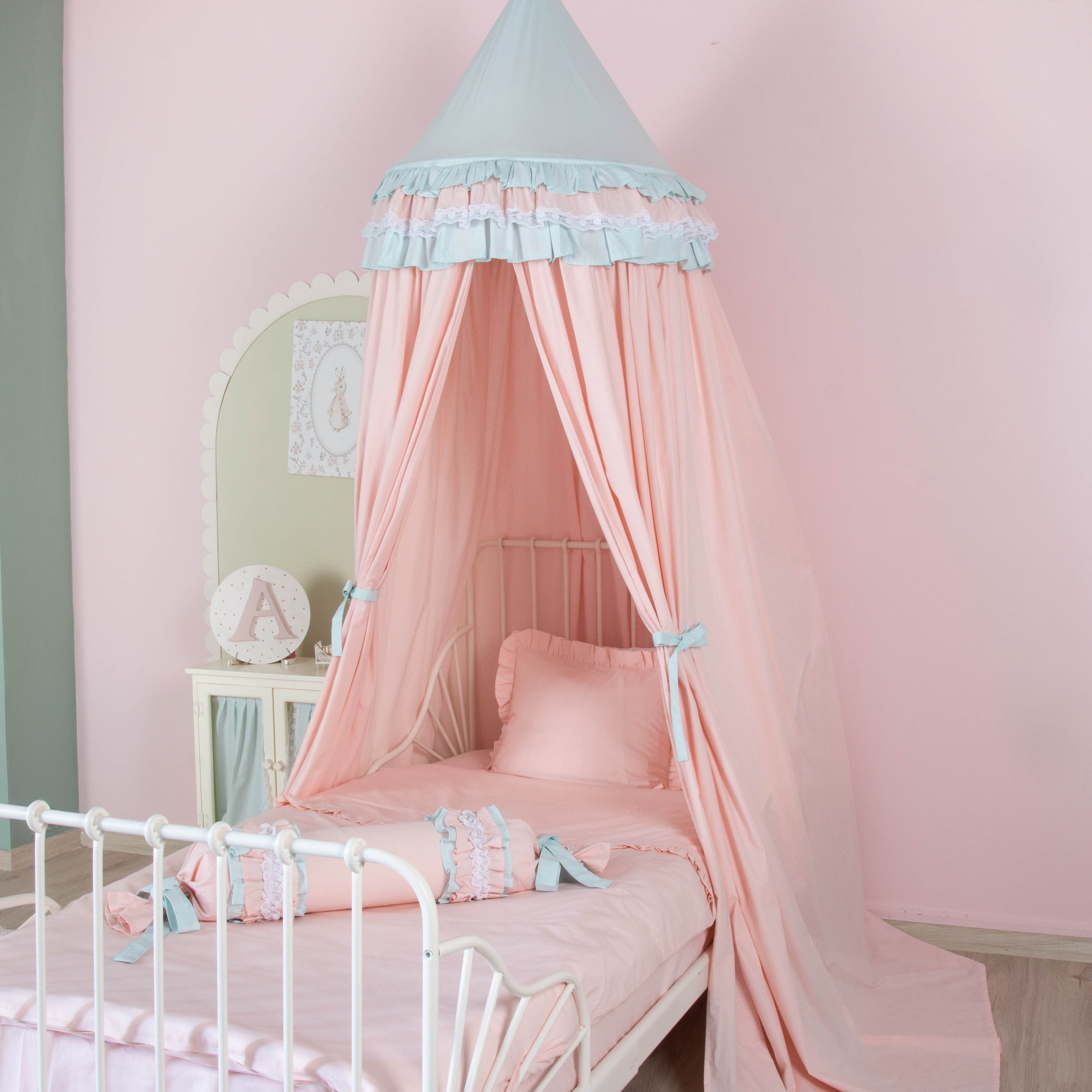 CİBİNLİK -PEMBE /MİNT PAMUKLU
