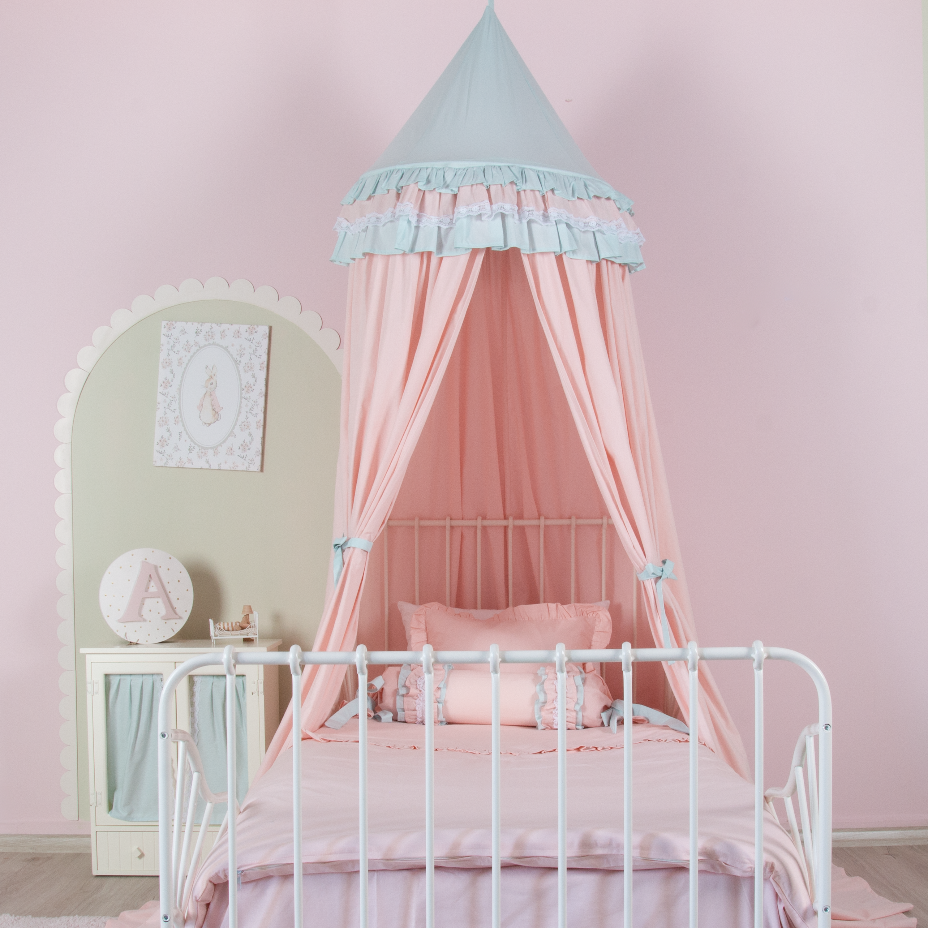 CİBİNLİK -PEMBE /MİNT PAMUKLU