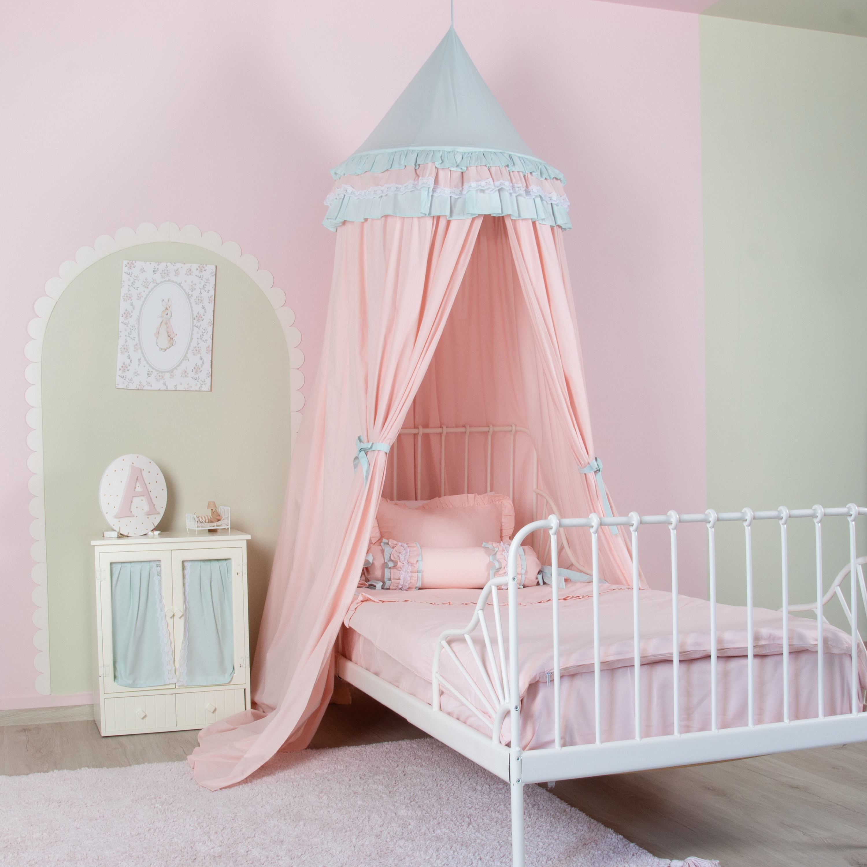 CİBİNLİK -PEMBE /MİNT PAMUKLU