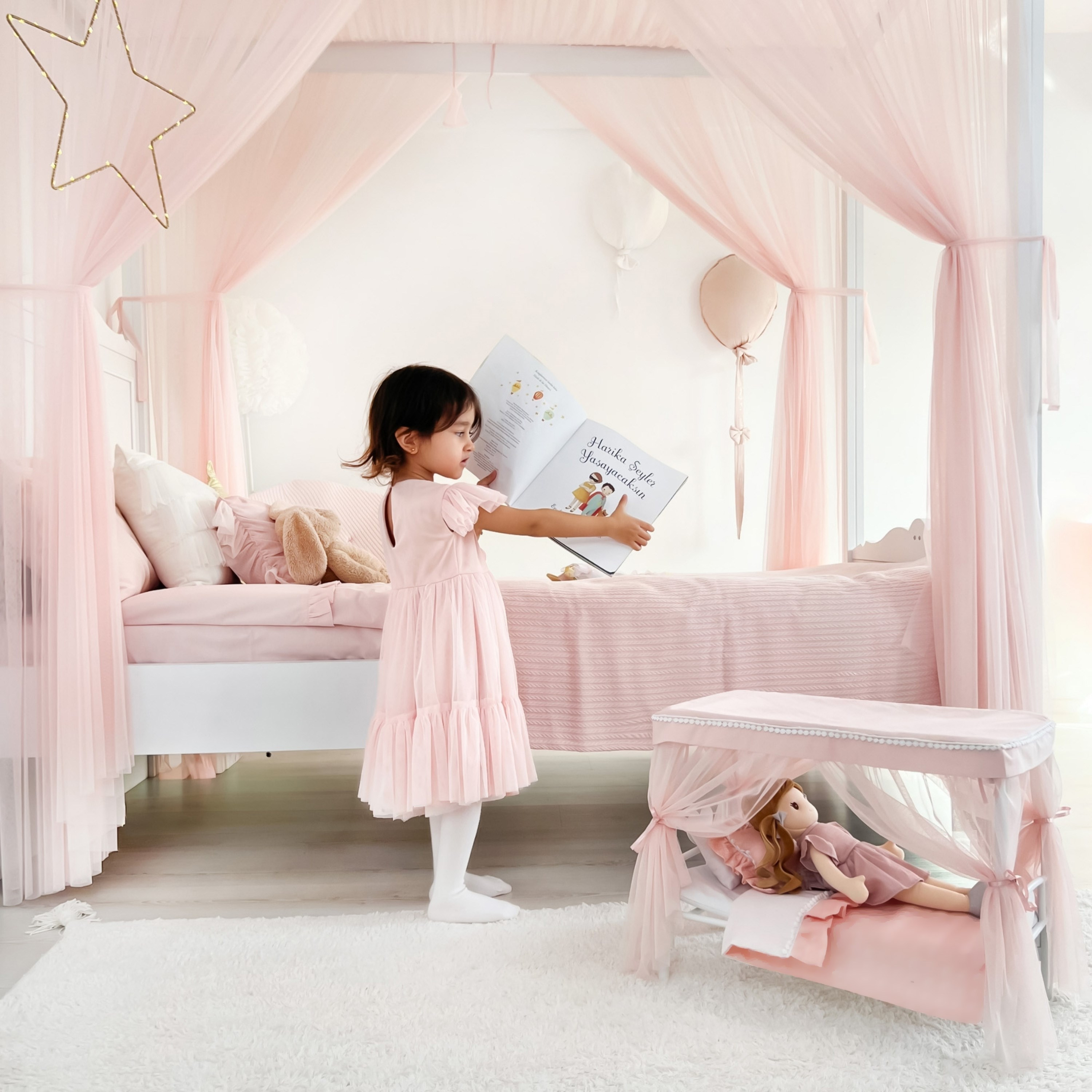 Cibinlikli Oyuncak Yatak-Doll Bed Canopy