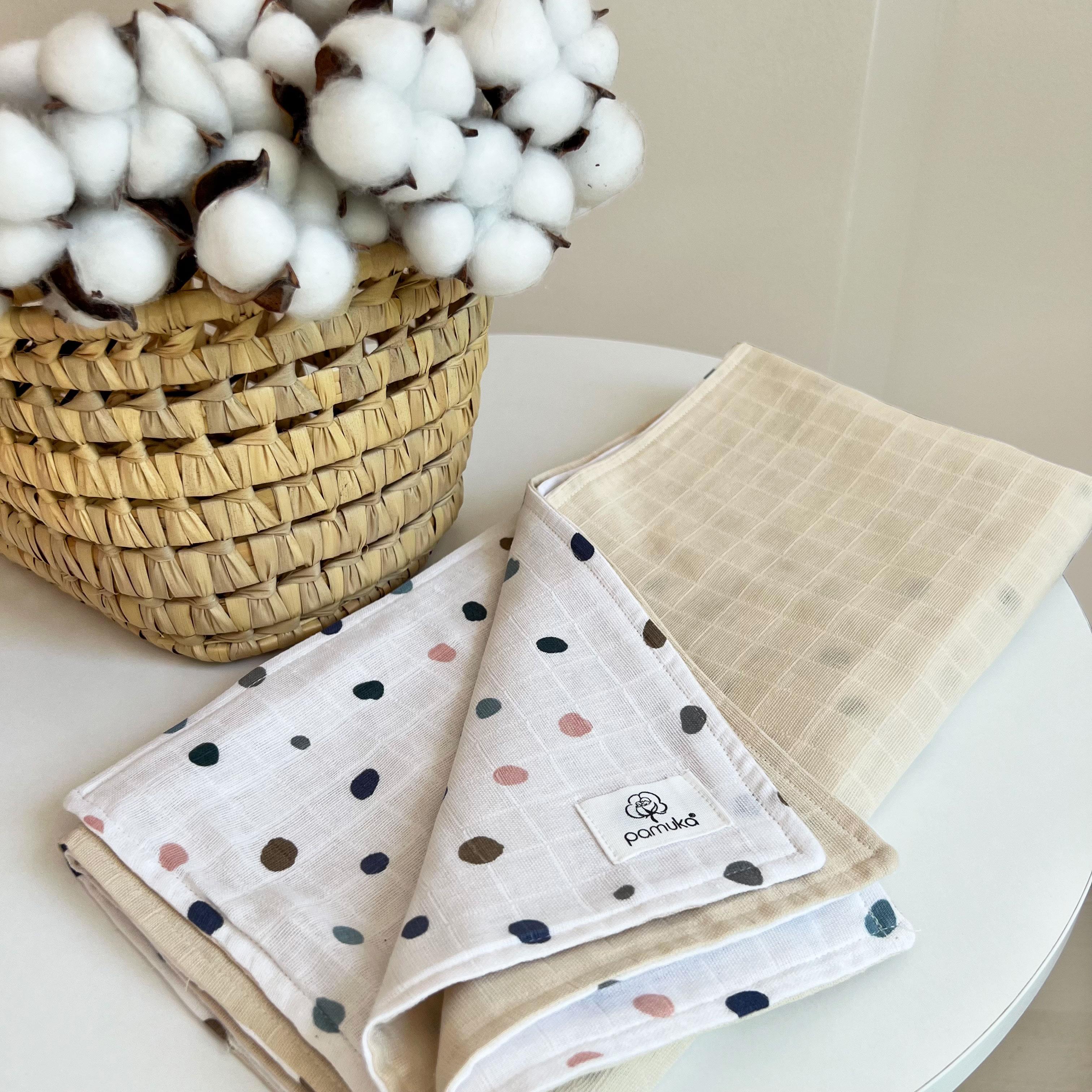 Çift Taraflı Muslin Battaniye-Puantiyeli