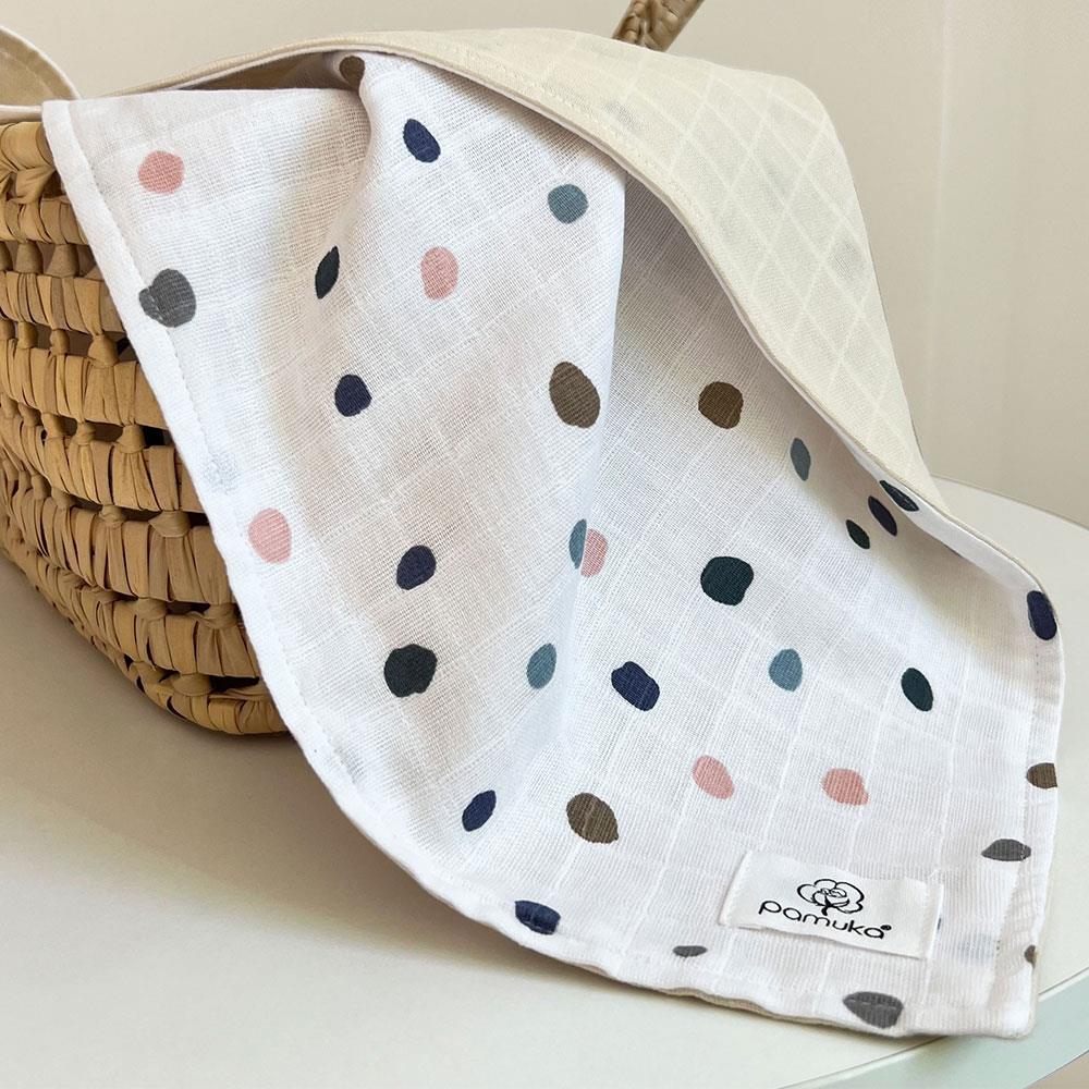 Çift Taraflı Muslin Battaniye-Puantiyeli