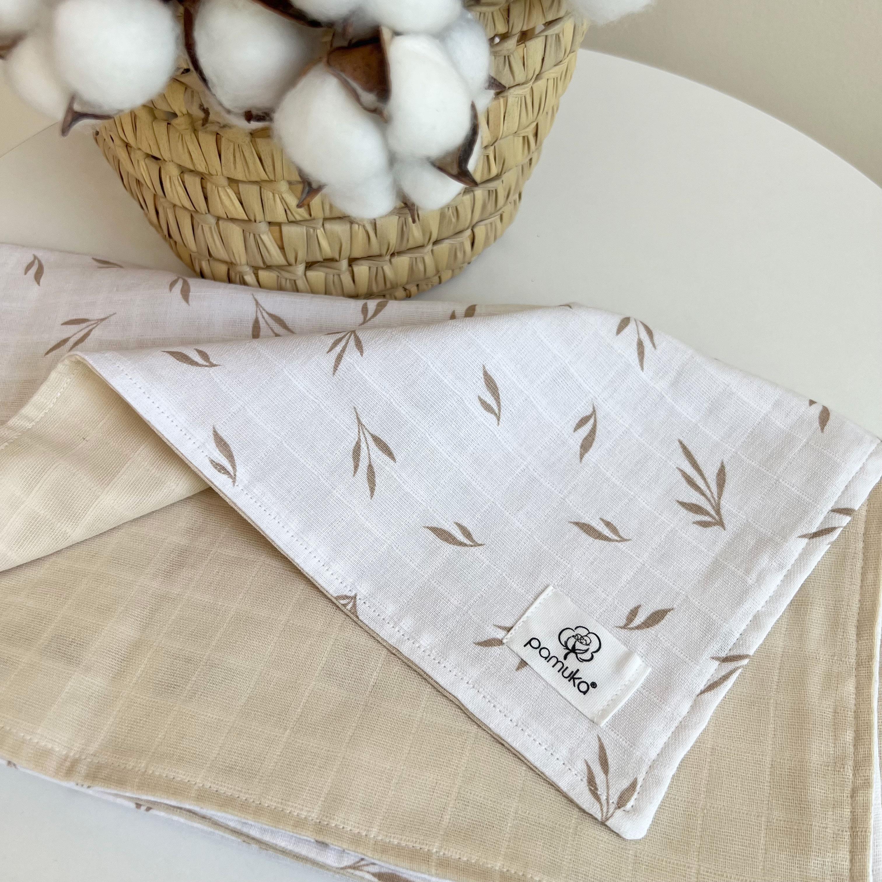 Çift Taraflı Muslin Battaniye-Yapraklı