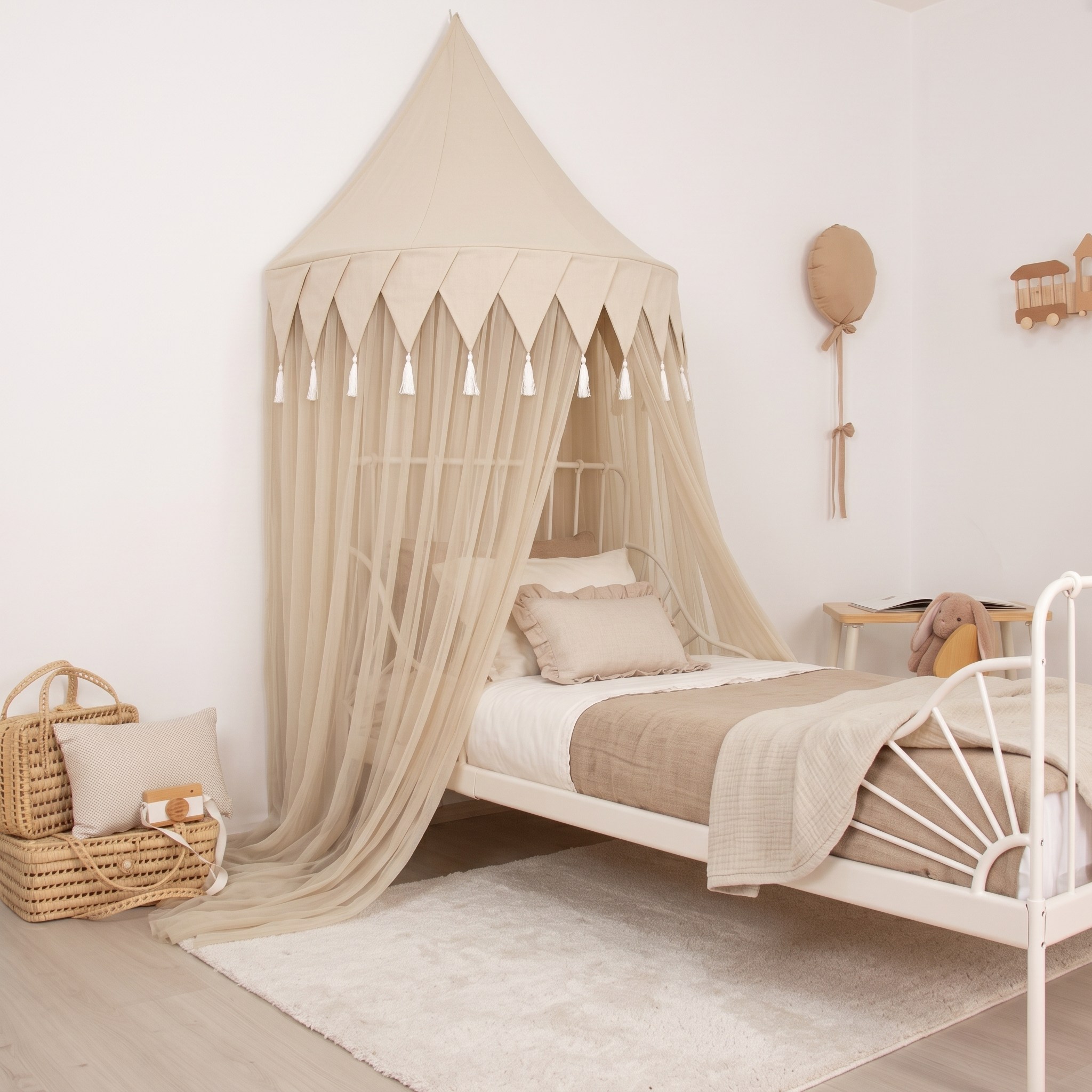 DUVAR TENTESİ - BAYRAKLI - NATURAL BEJ