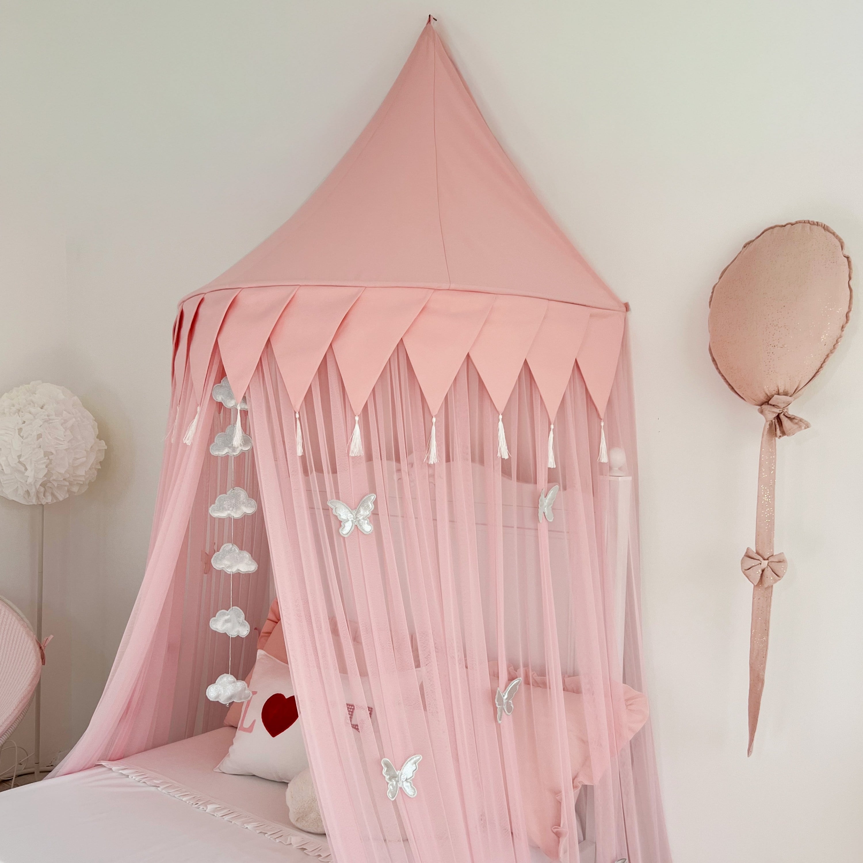DUVAR TENTESİ - BAYRAKLI - PEMBE PEMBE