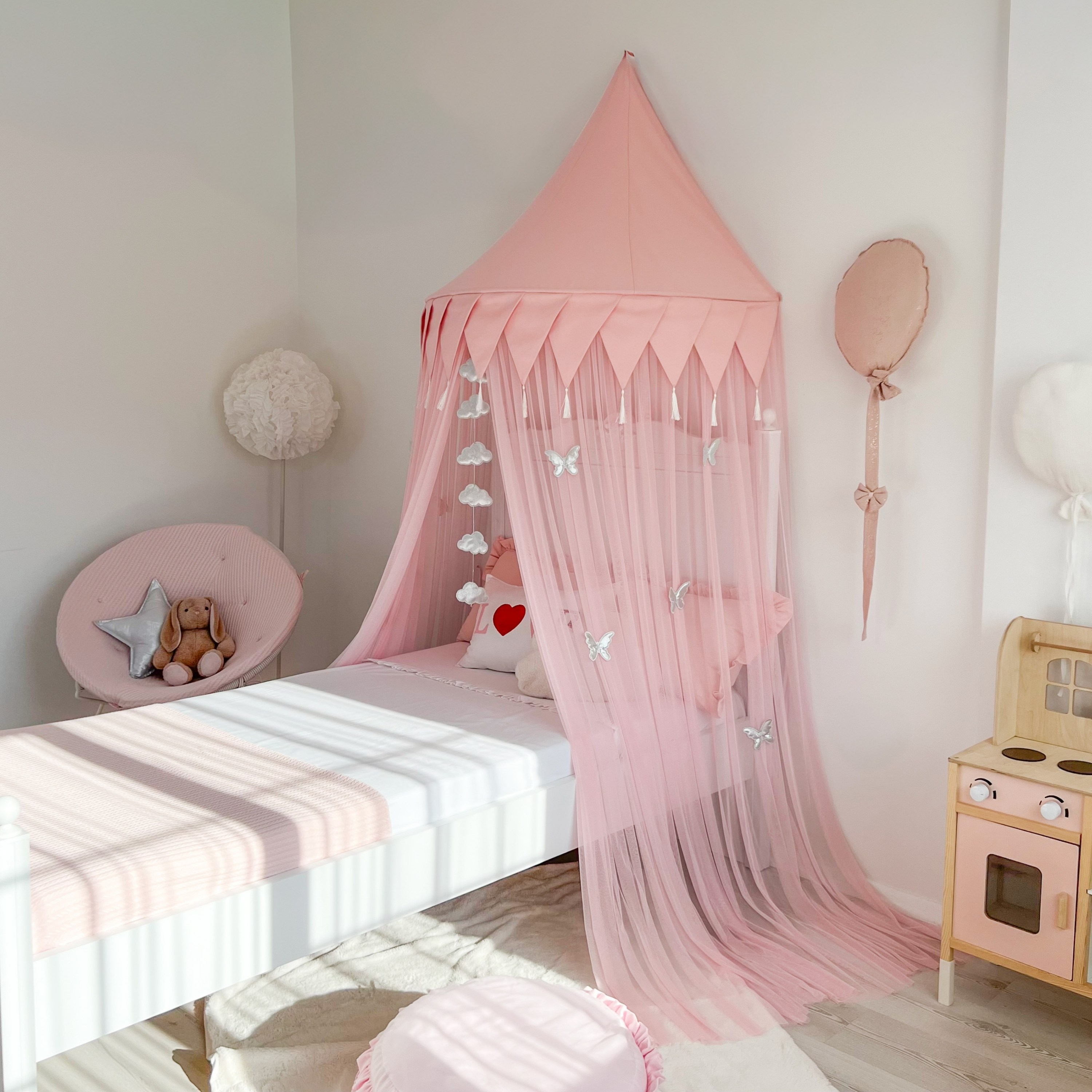 DUVAR TENTESİ - BAYRAKLI - PEMBE PEMBE