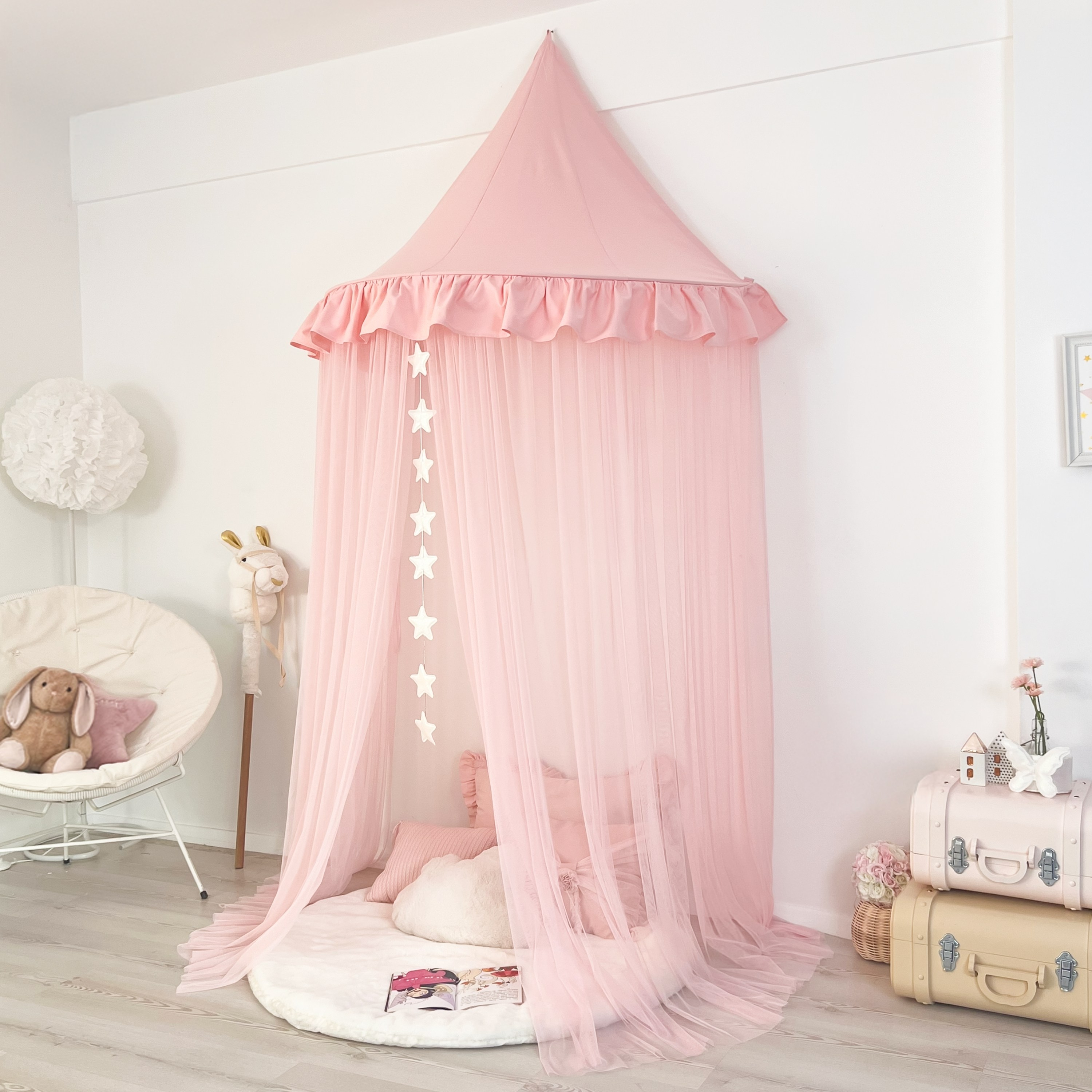 DUVAR TENTESİ - FIRFIRLI - PEMBE PEMBE