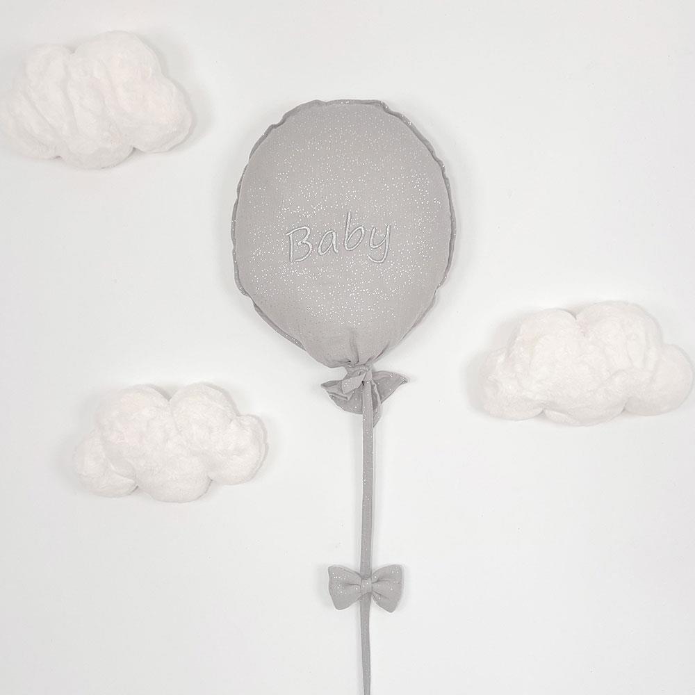 GRİ BALON DUVAR DEKORU