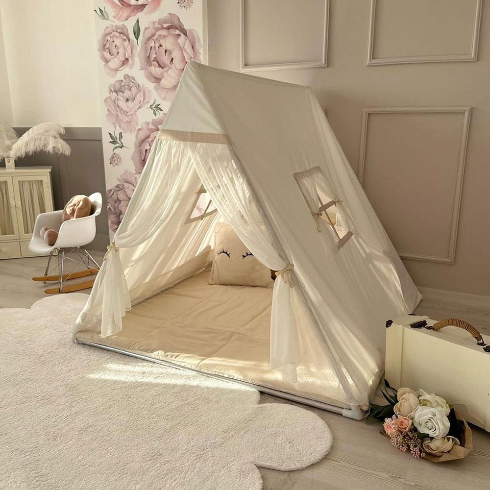 KAMP ÇADIRI BEYAZ TÜL PERDELİ