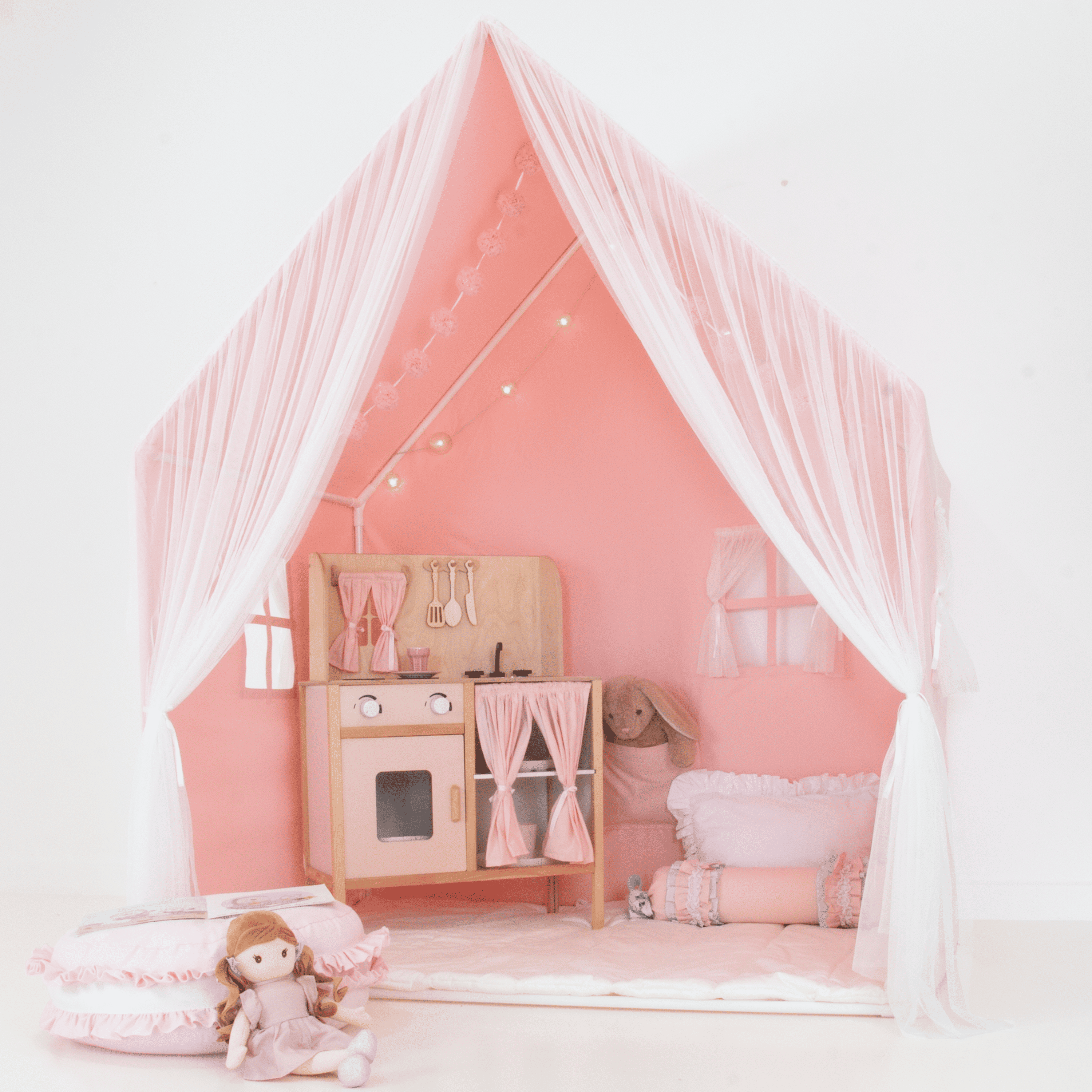 OYUN EVİ - MONTESSORİ PERDELİ PEMBE