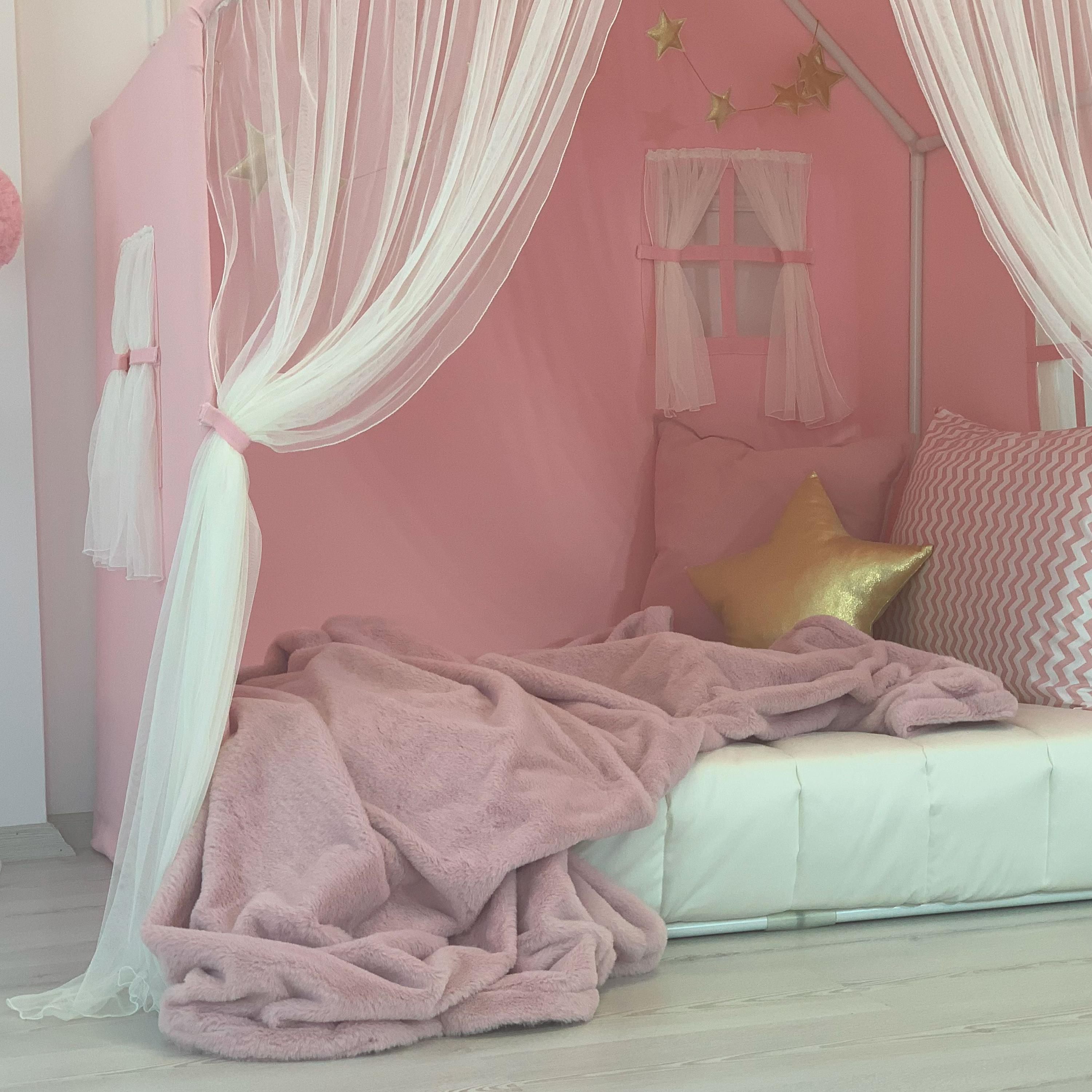 OYUN EVİ MONTESSORI PERDELİ-PEMBE