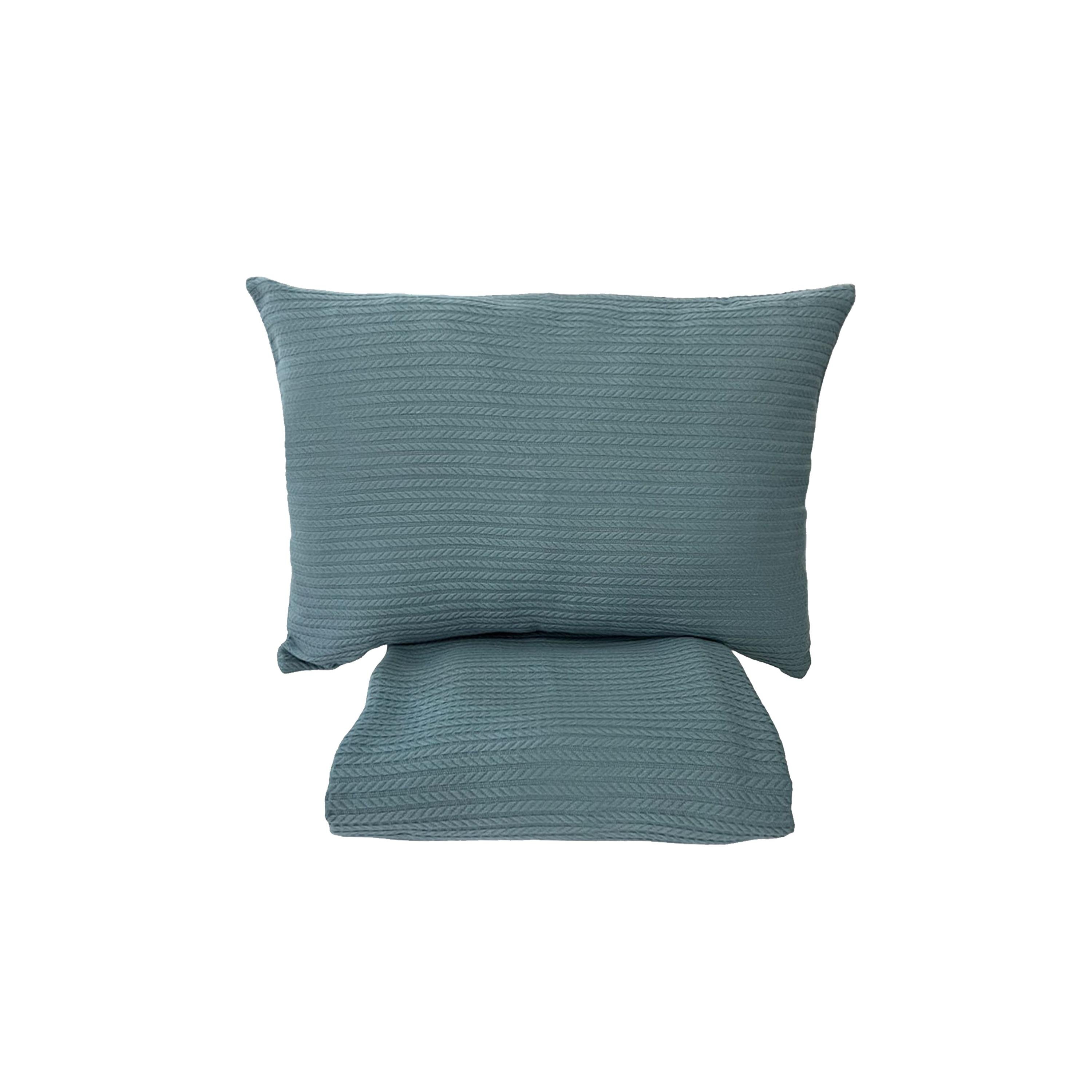 Cable Pattern Pique Set-Indigo Blue