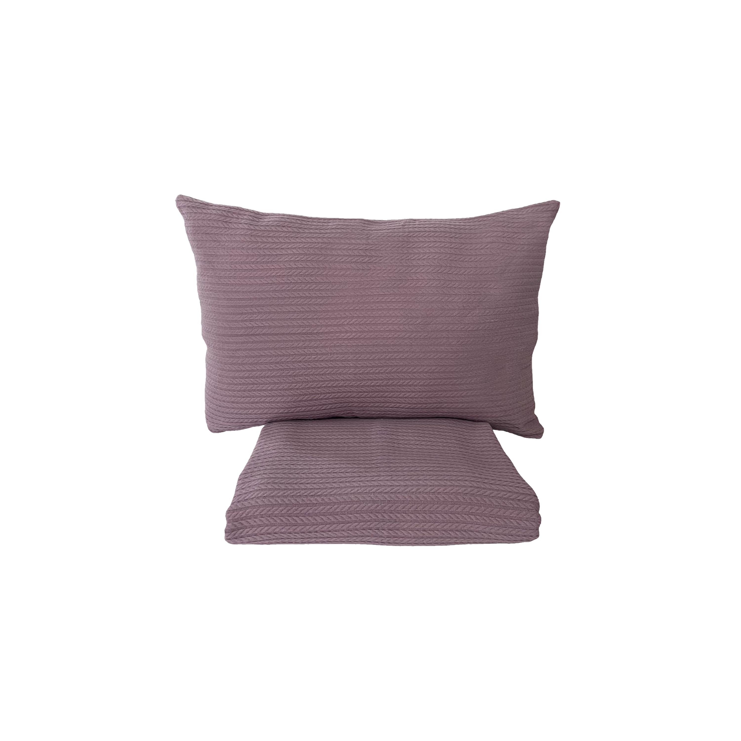 Cable Pattern Pique Set-Opera Mauve