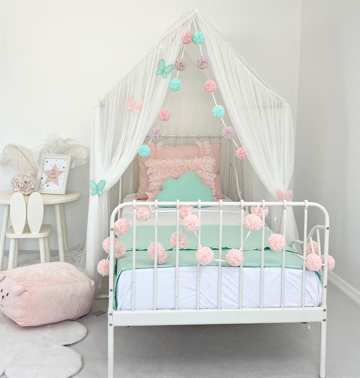 ROMANTİC BUTTERFLY PLAYHOUSE CANOPY BEYAZ