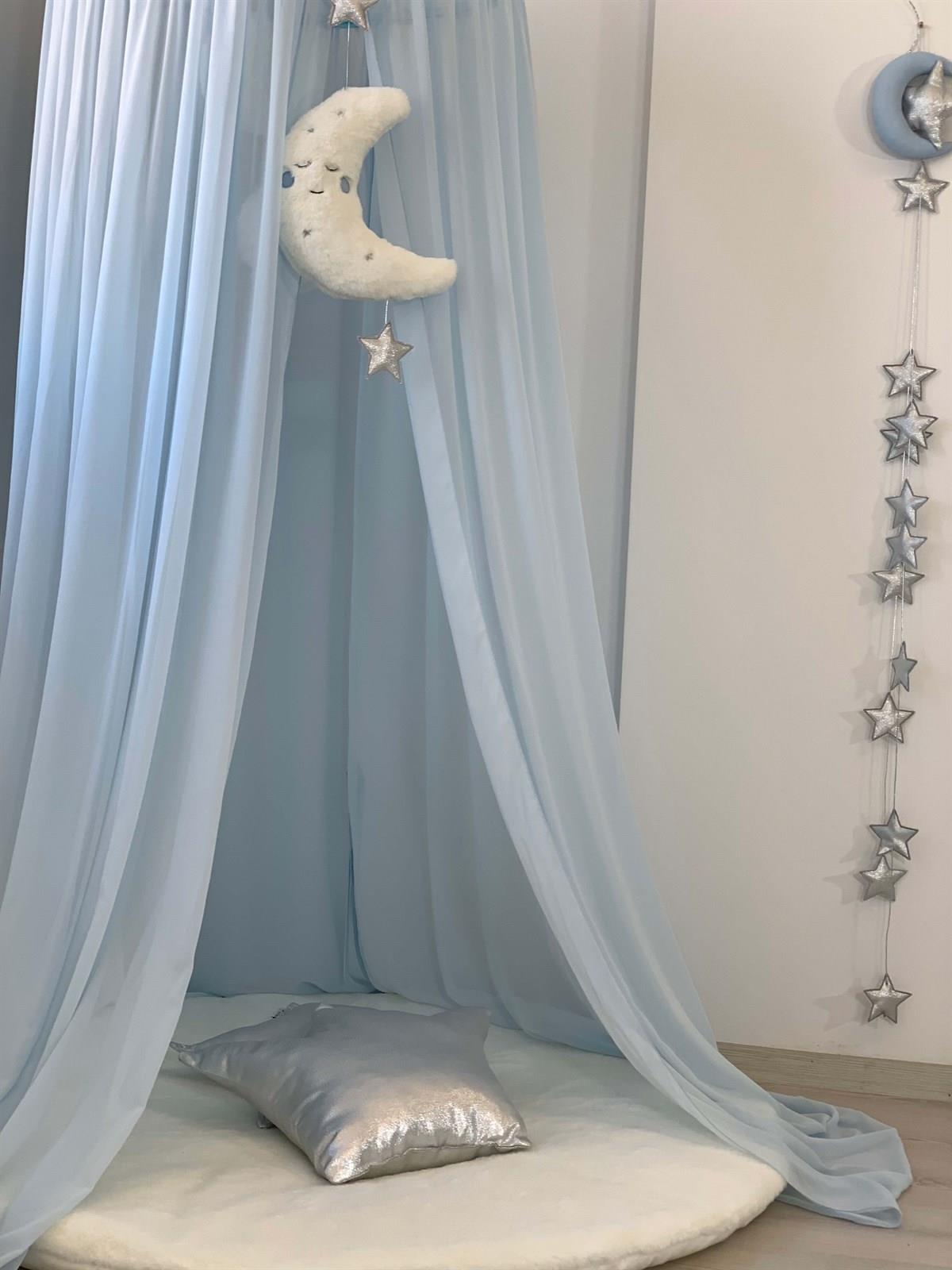 Şifon Cibinlik-Bebe Mavi