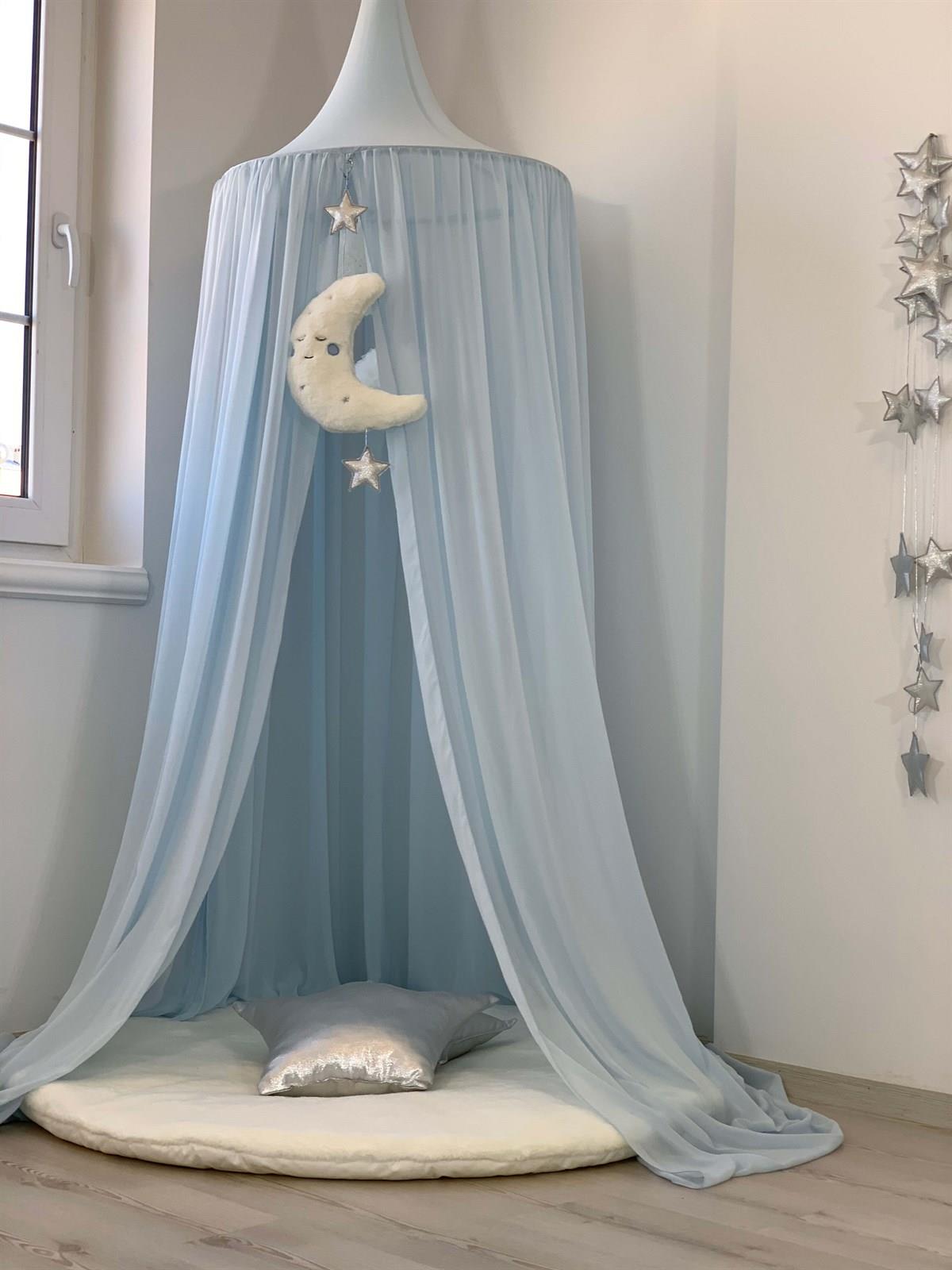 Şifon Cibinlik-Bebe Mavi