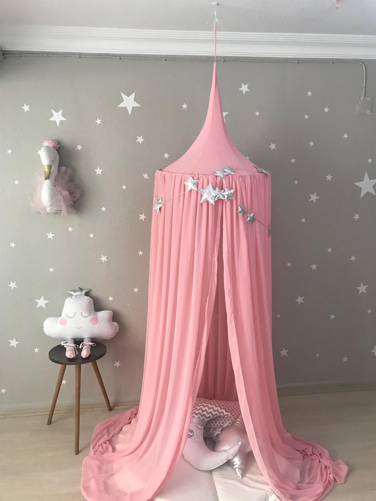 Şifon Cibinlik-Pinkie Pembe