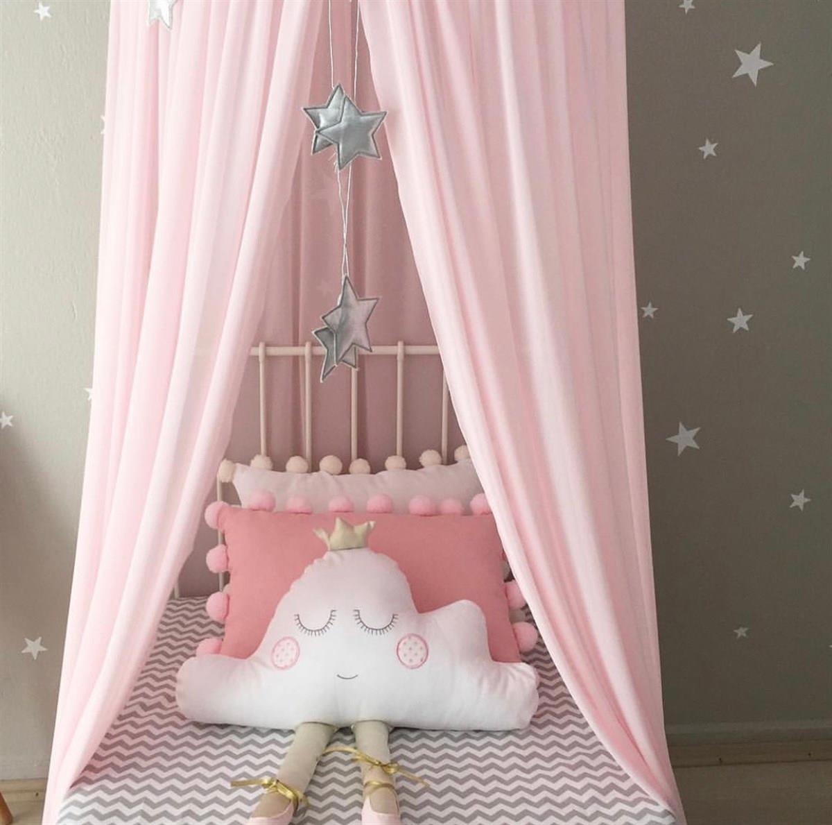 Şifon Cibinlik-Toz Pembe