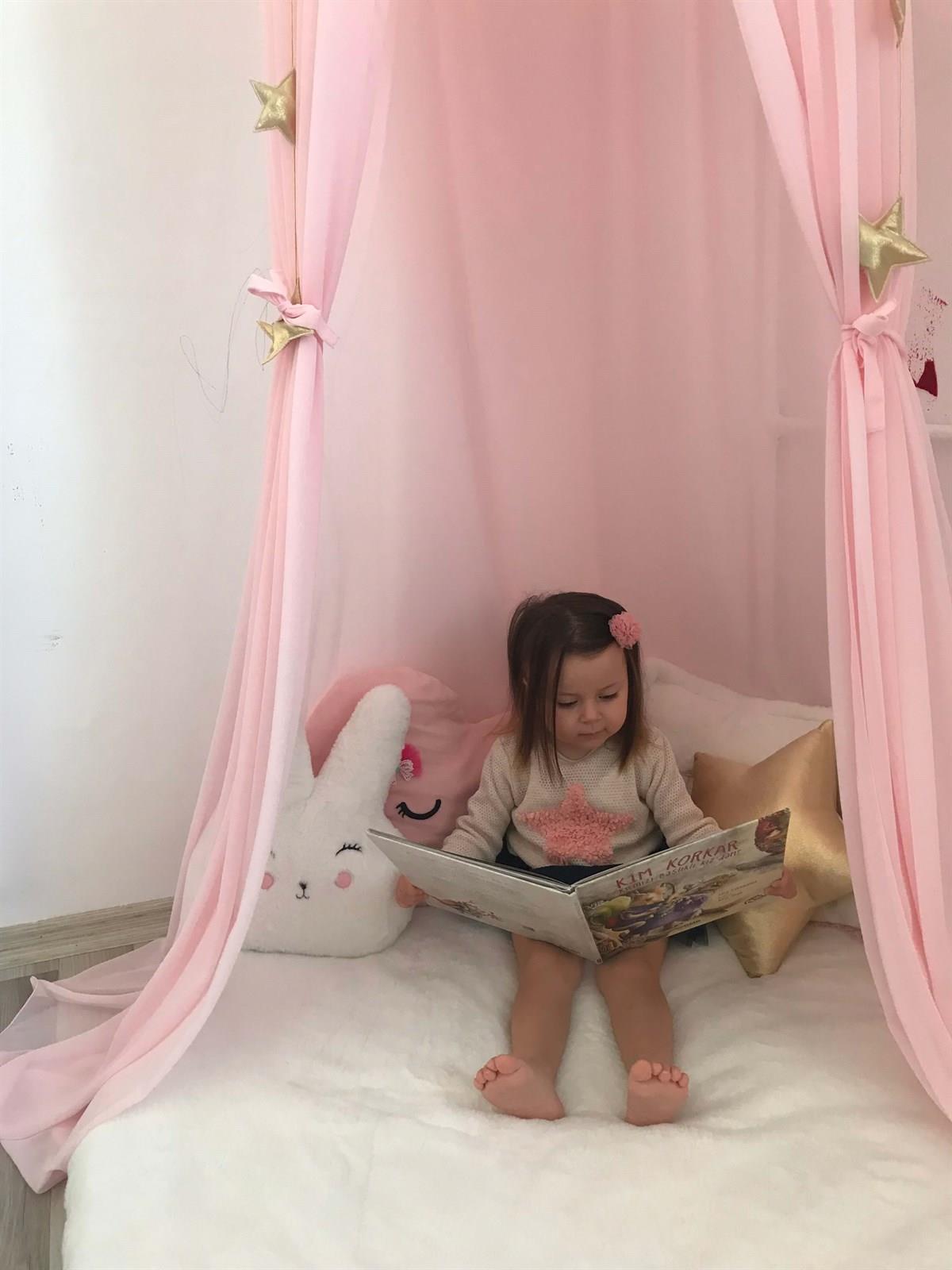 Şifon Cibinlik-Toz Pembe