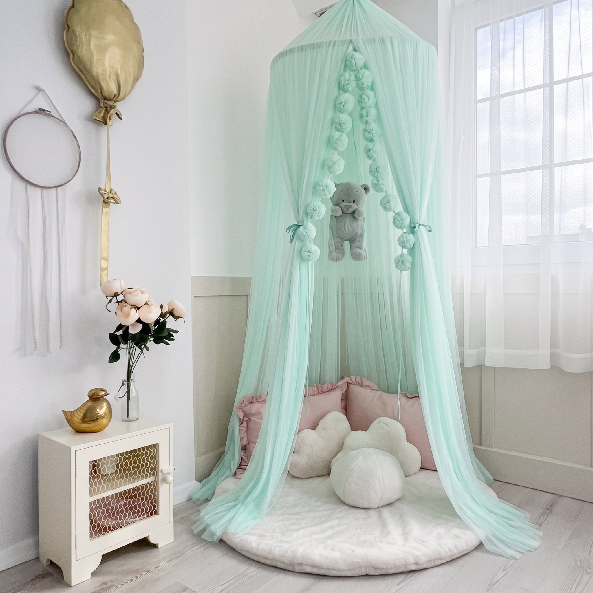TÜL CİBİNLİK-BABY GREEN