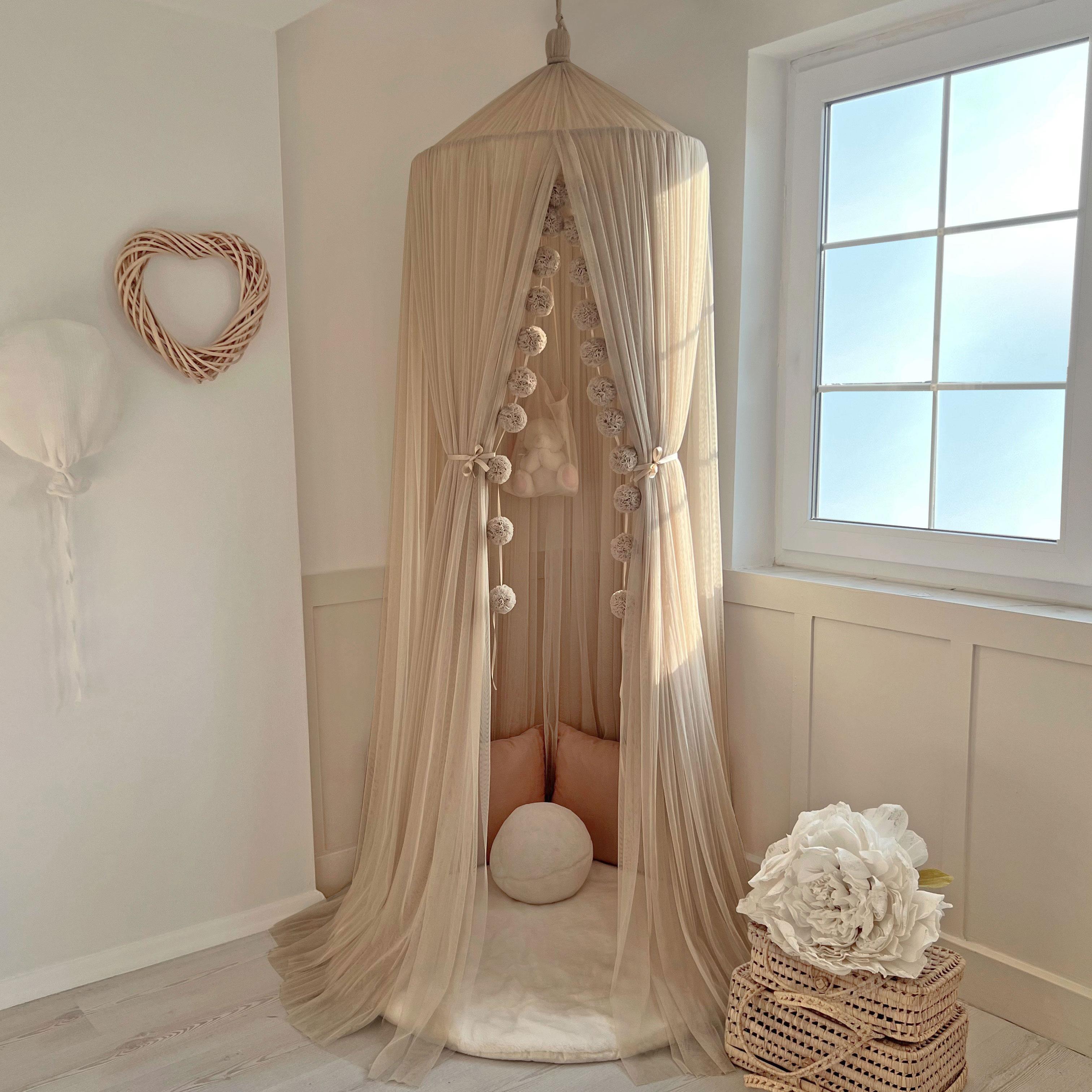 Tulle Canopy-Beige