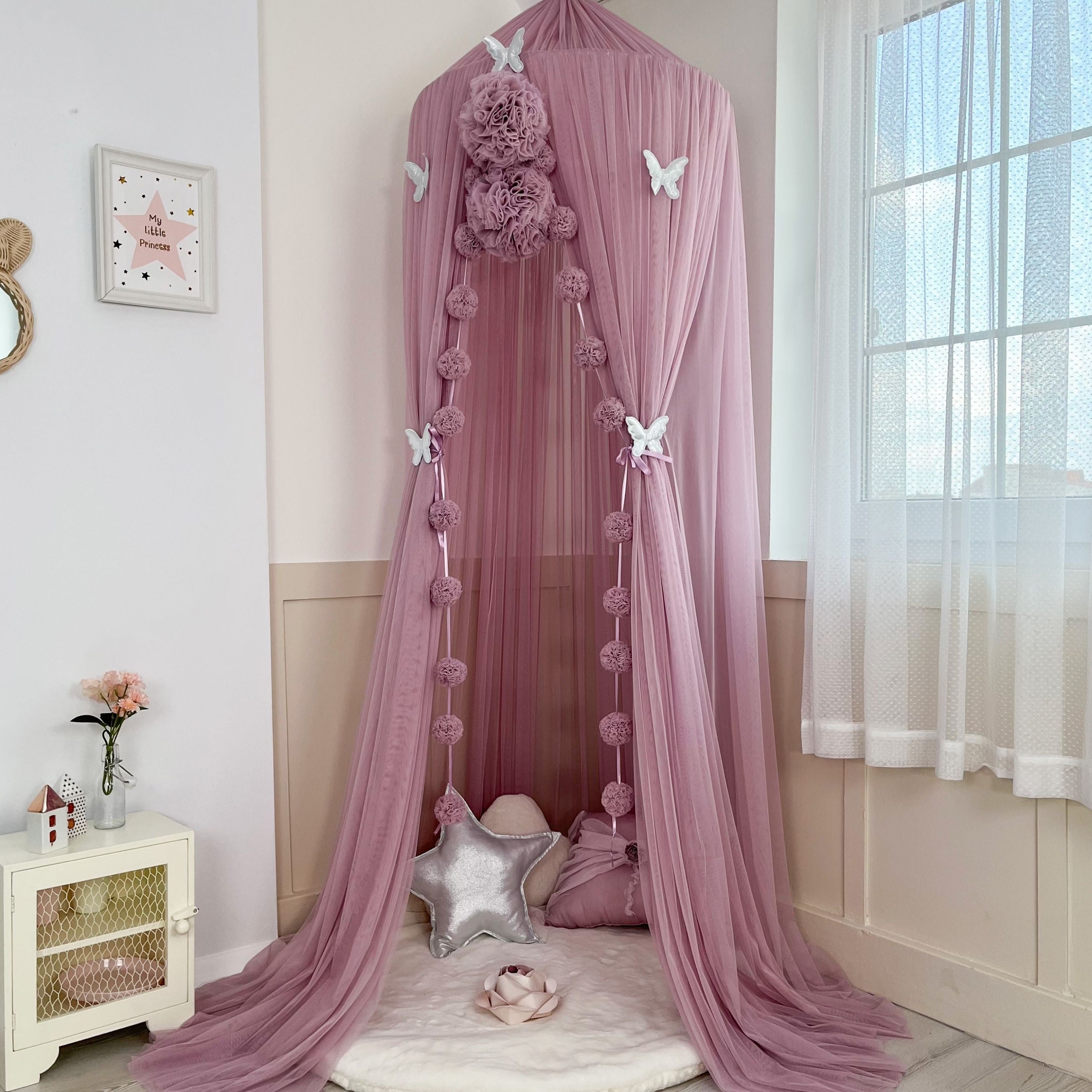 TÜL CİBİNLİK-DUSTY LILAC