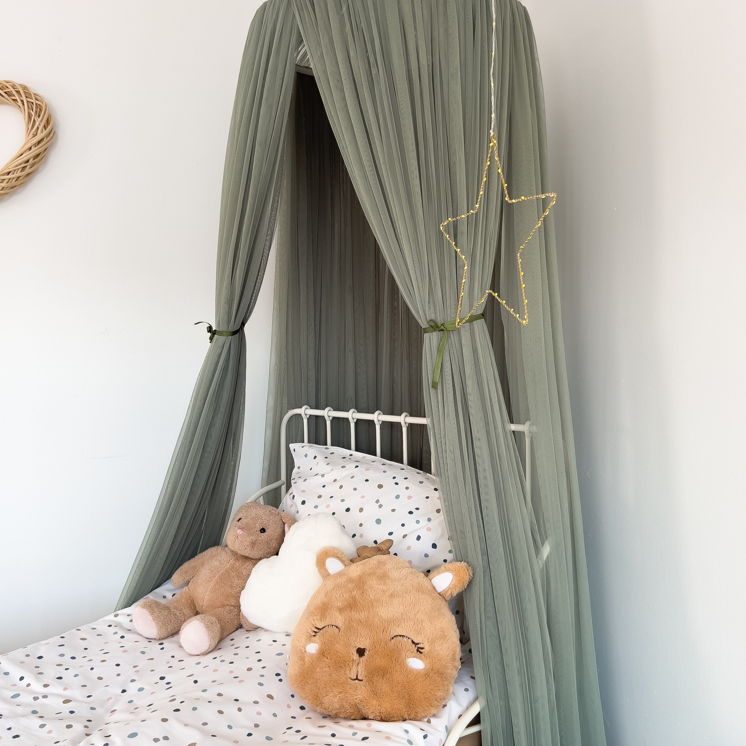 Tulle Canopy-Khaki Green