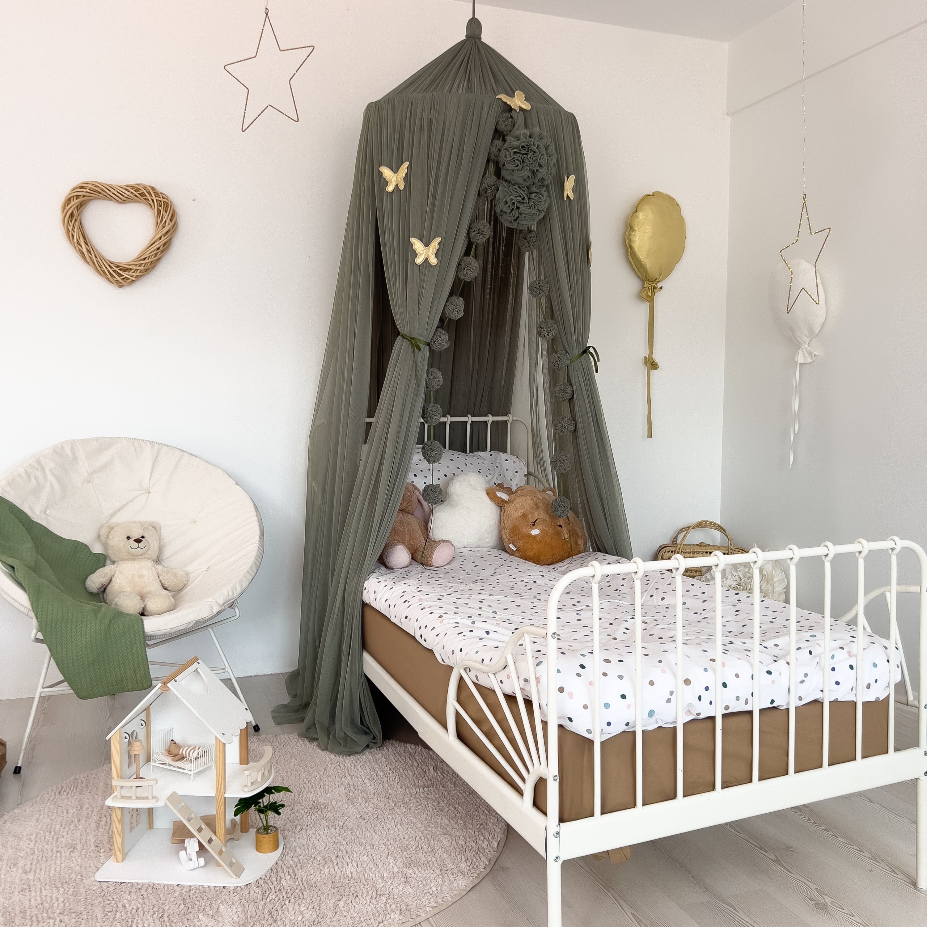 Tulle Canopy-Khaki Green