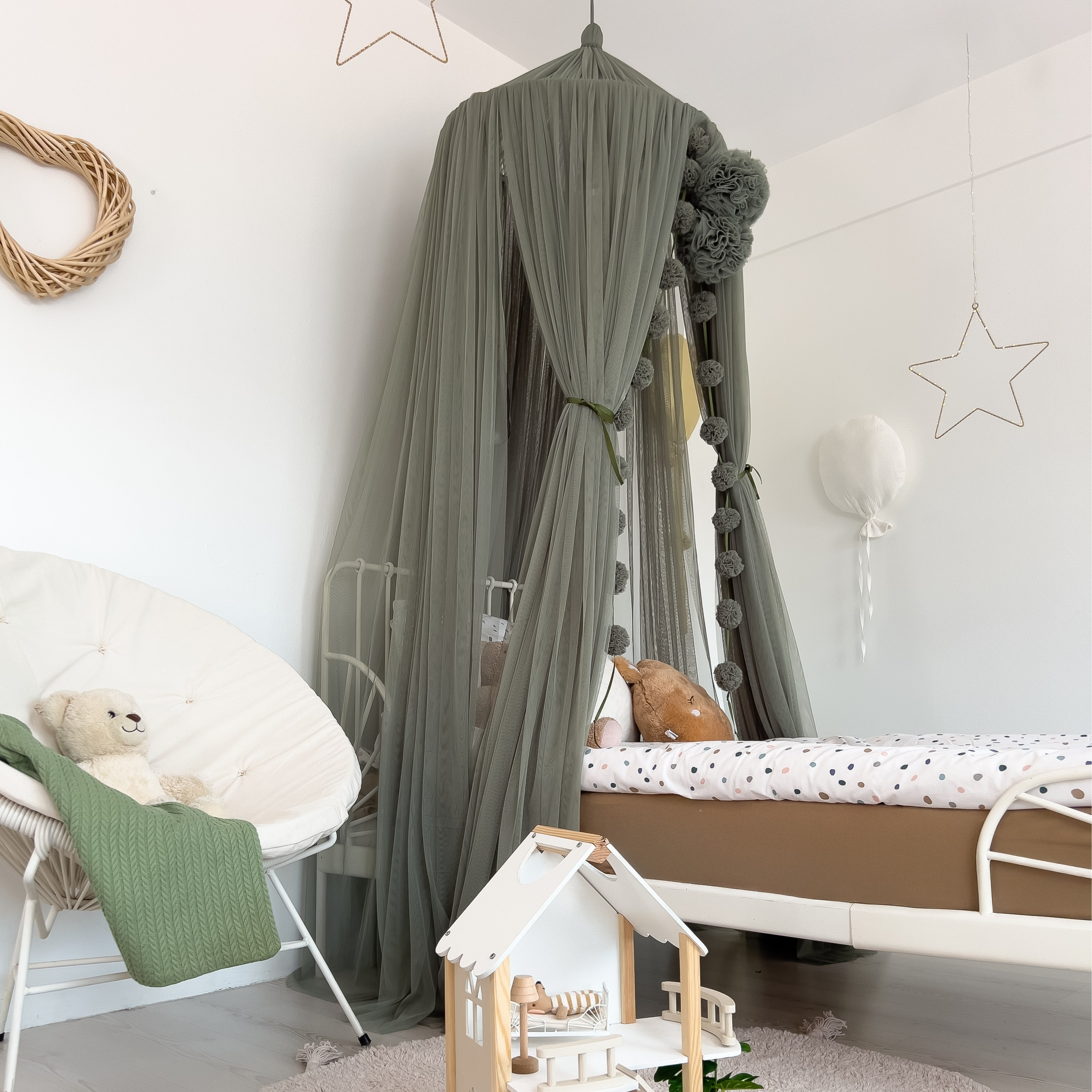 Tulle Canopy-Khaki Green