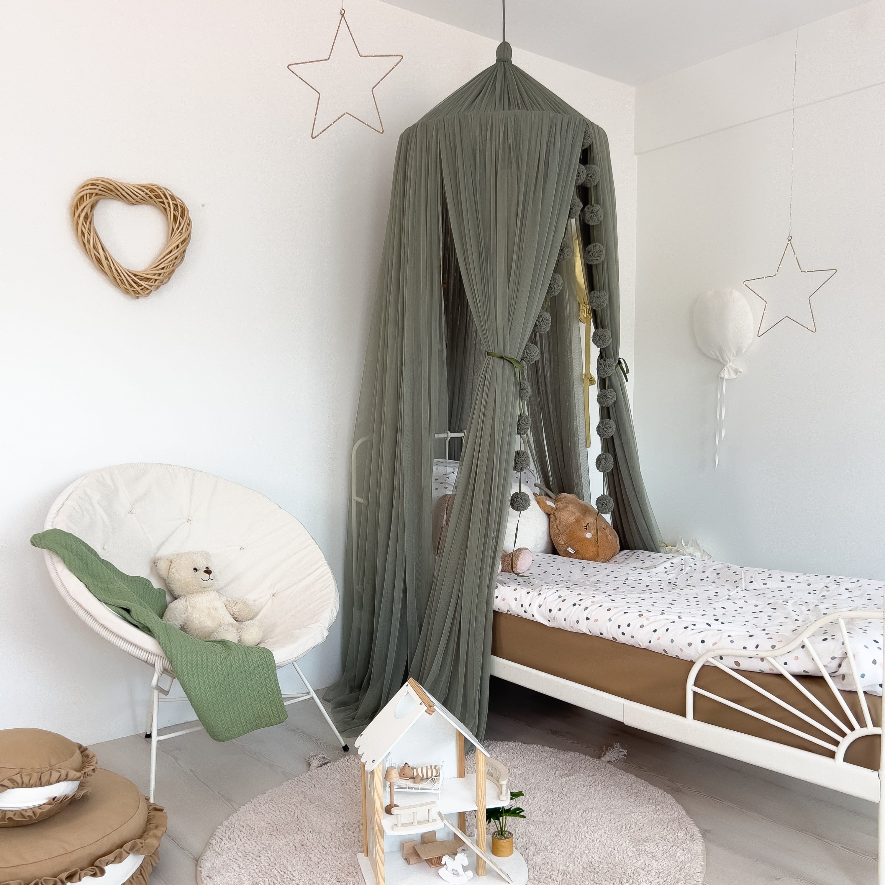 Tulle Canopy-Khaki Green