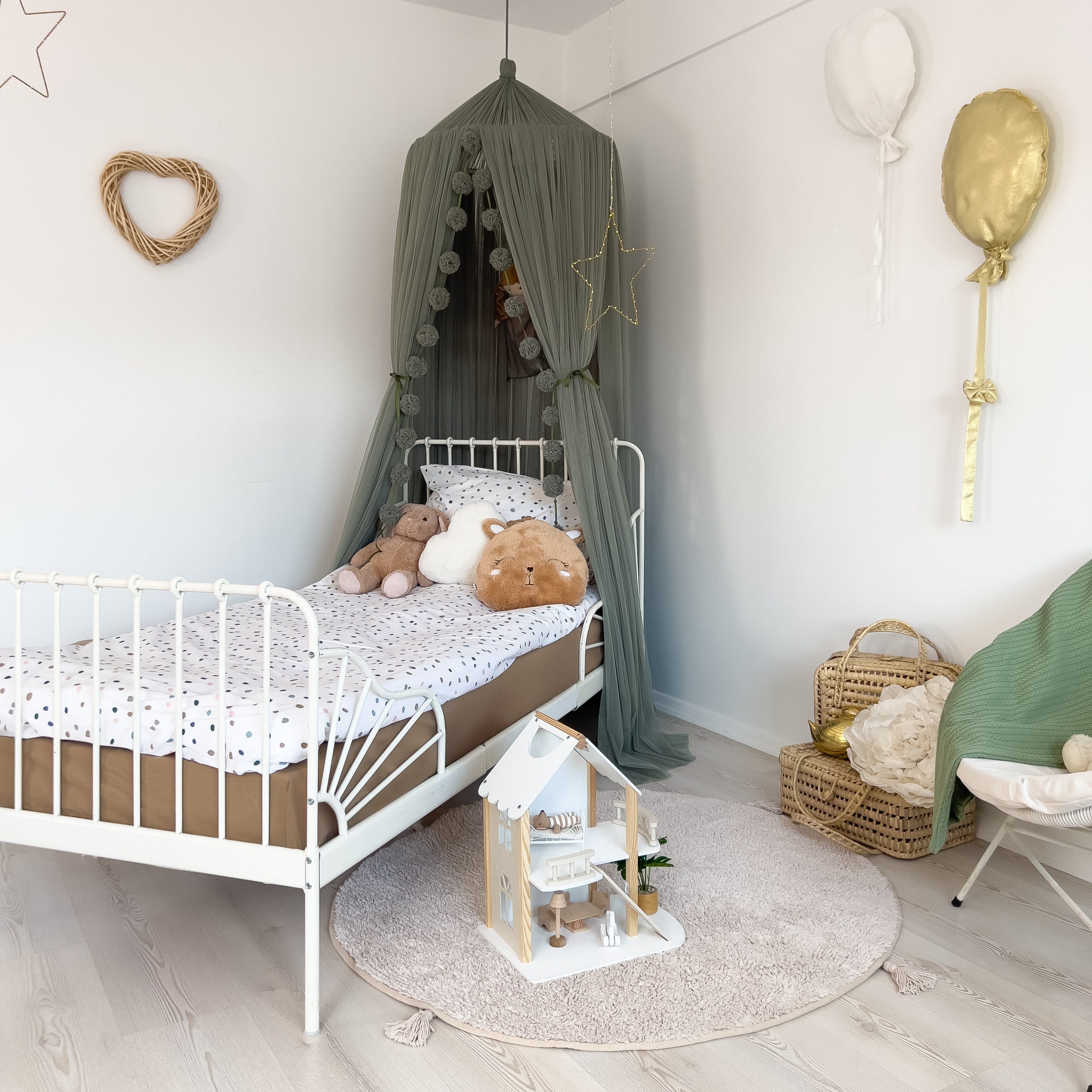 Tulle Canopy-Khaki Green
