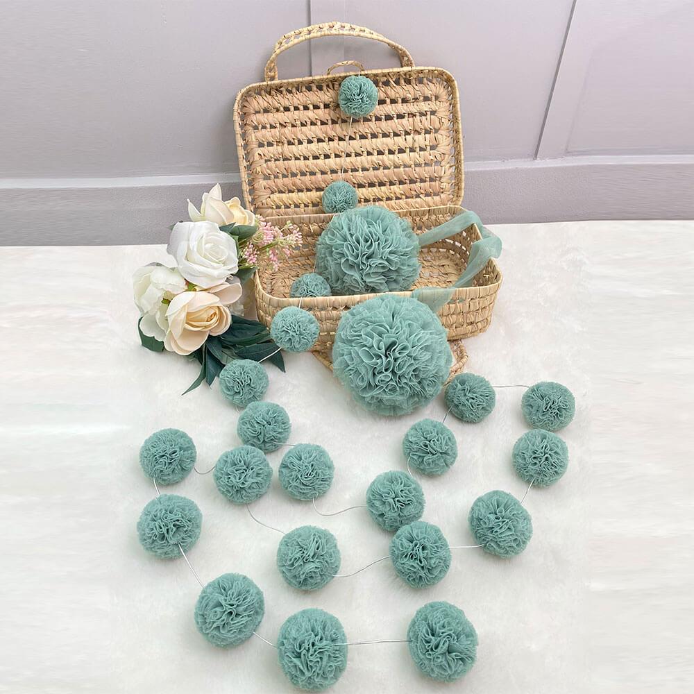 TWIN PONPON-SAGE GREEN