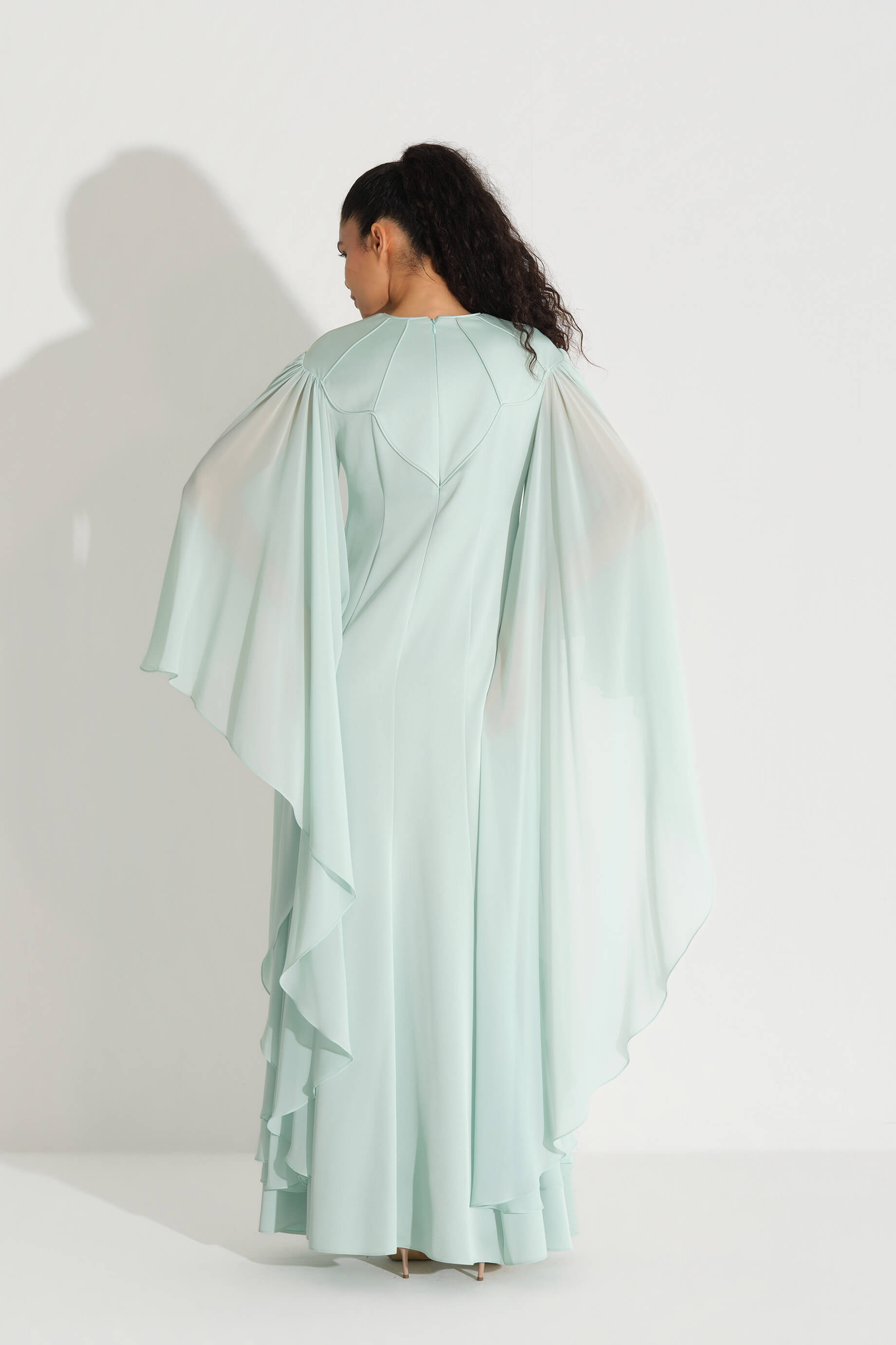 BİYE DETAYLI ELBİSE Mint