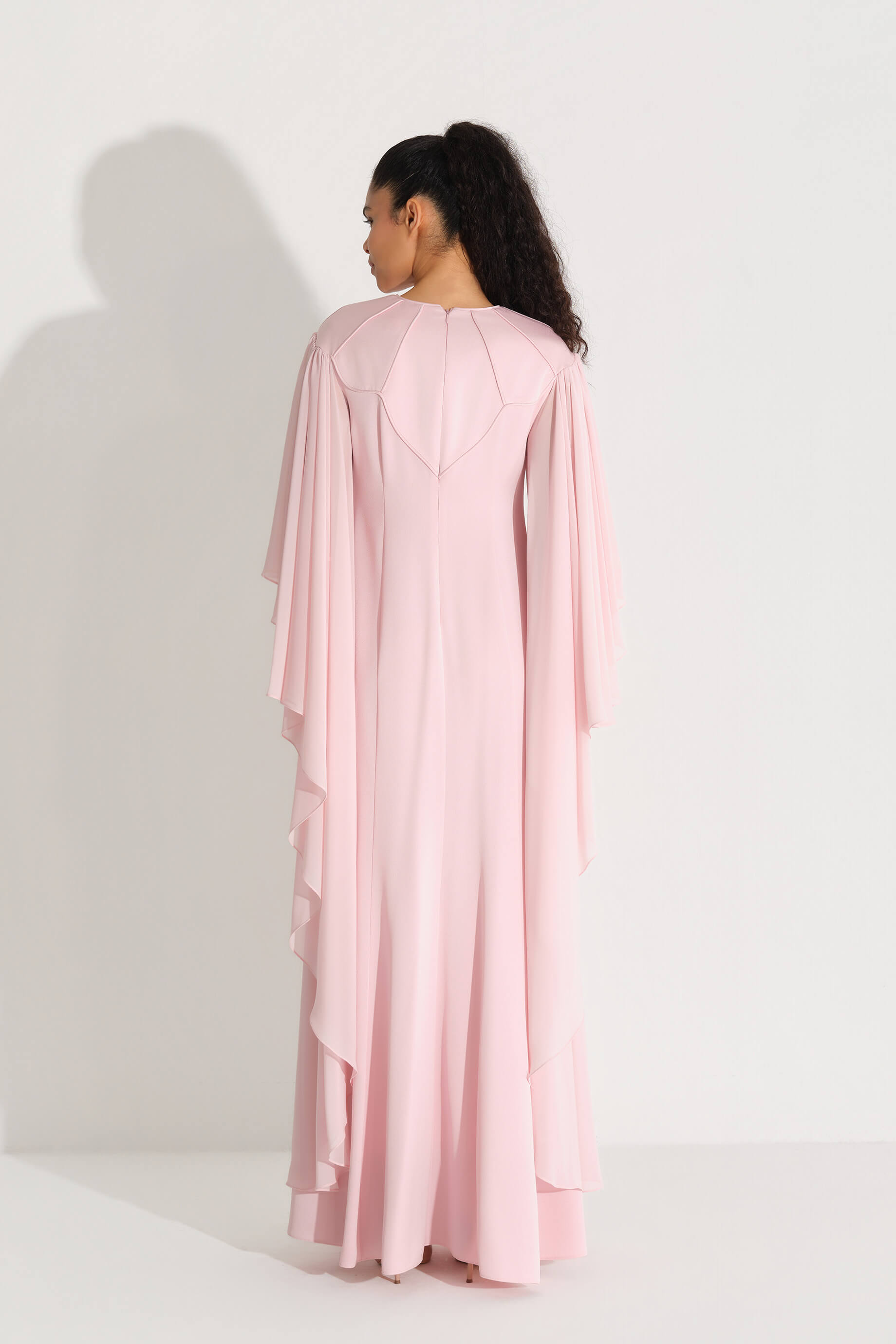BİYE DETAYLI ELBİSE Pembe