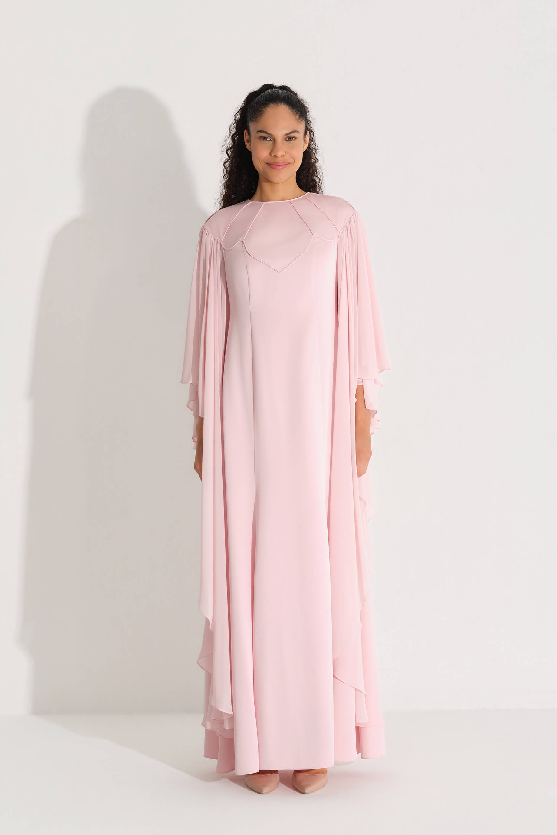 BİYE DETAYLI ELBİSE Pembe