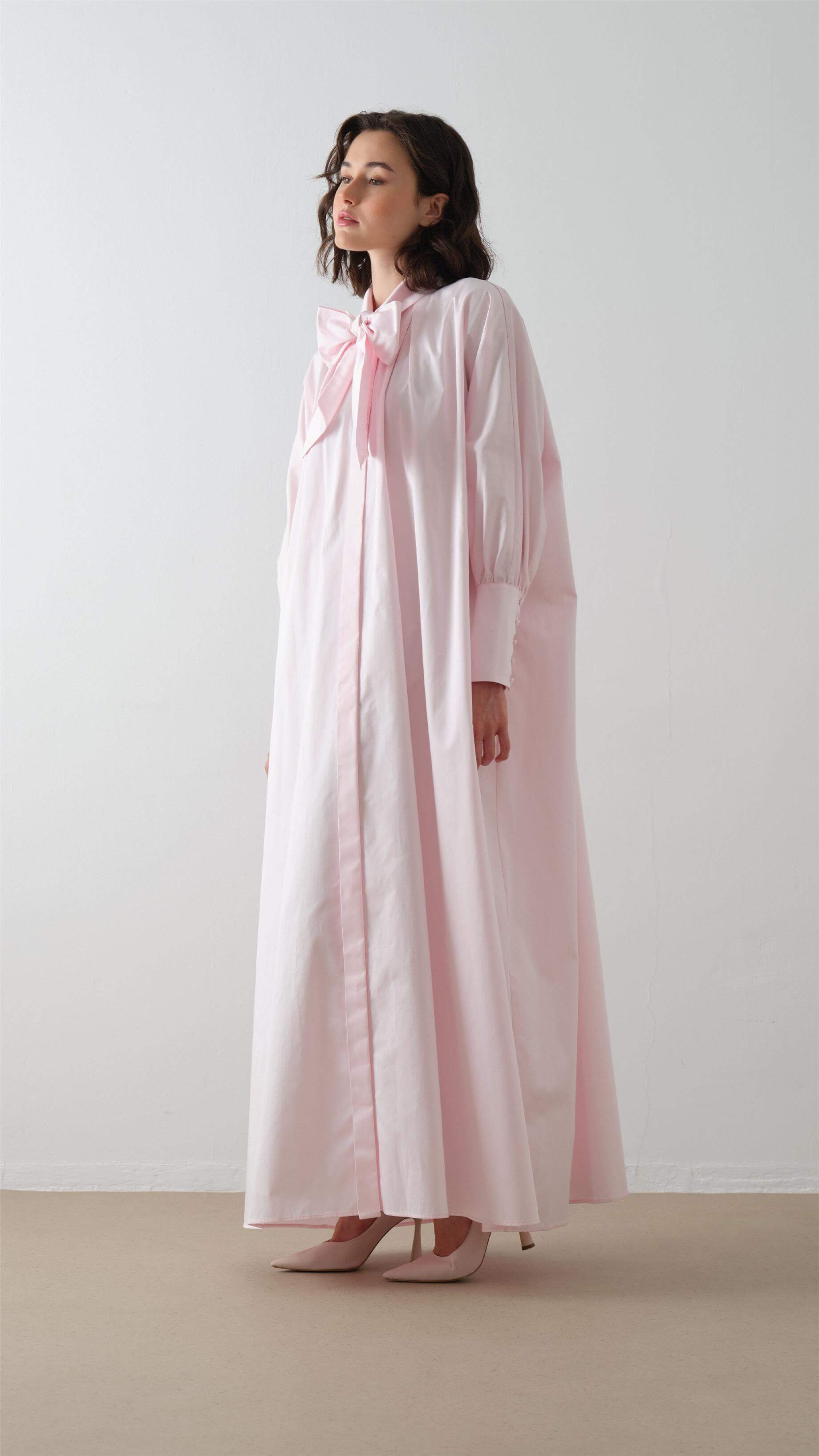 POPLİN GÖMLEK ELBİSE Pembe