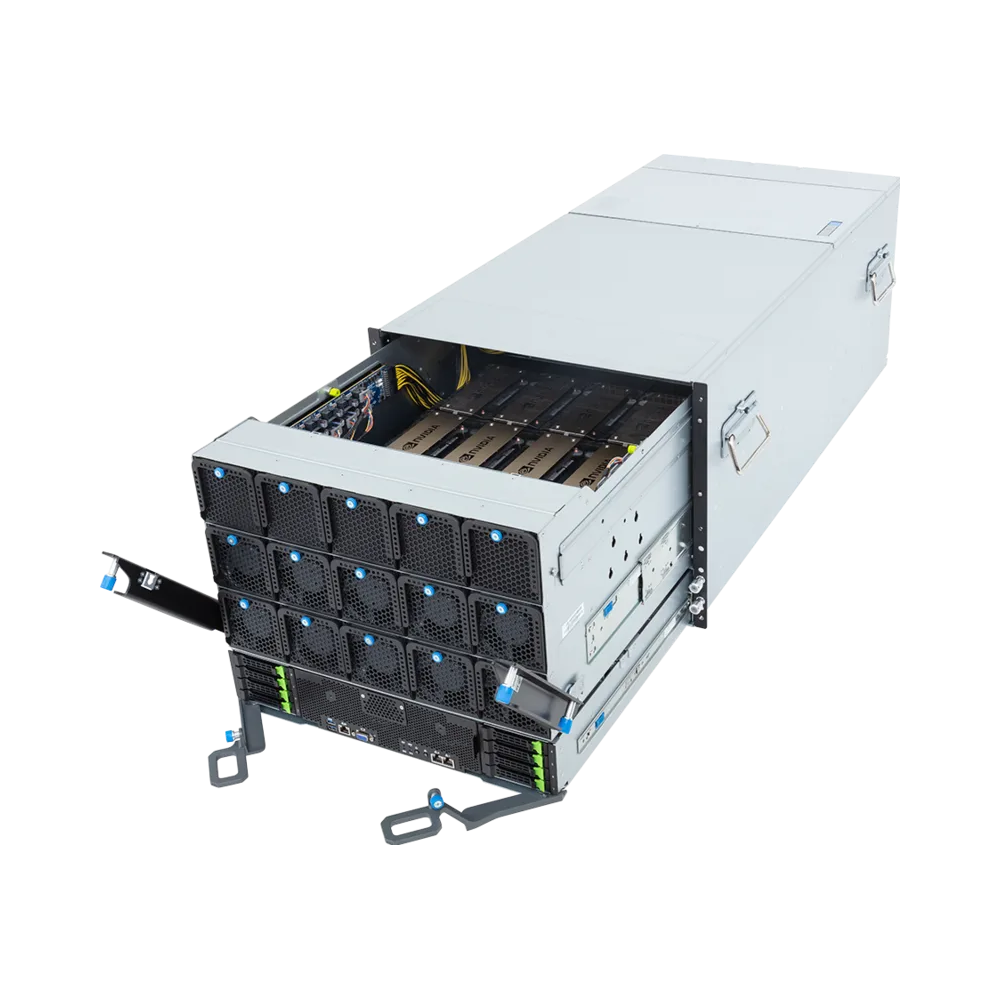 Technopc Pro GPU Server SV1066 2xIntel Xeon Platinum 8558 32x64GB DDR5 RDIMM 3x960TB NVMe SSD 12x15.36TB U.2 NVMe SSD VROC 2x100Gb QSFP28 3000W 80+ Redundant(4+4) PSU Freedos 8U Server