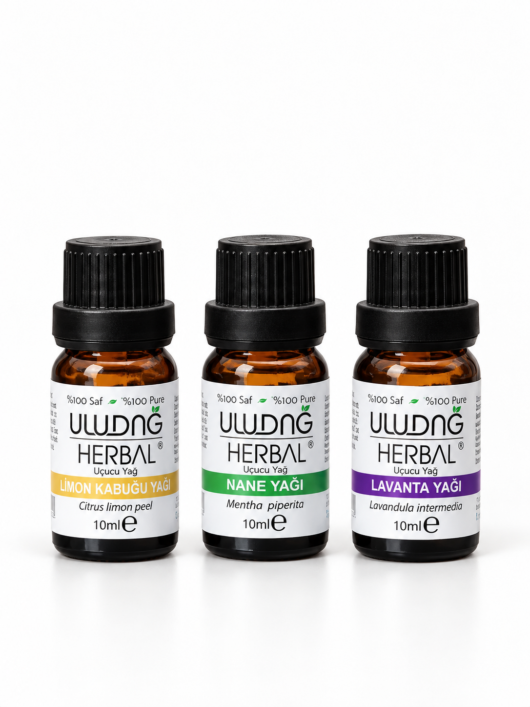 Aromaterapiye Başlangıç Seti ( Lavanta Yağı (L. angustifolia), 10 ml    Limon Kabuğu Yağı, 10 ml    Nane Yağı, 10 ml)