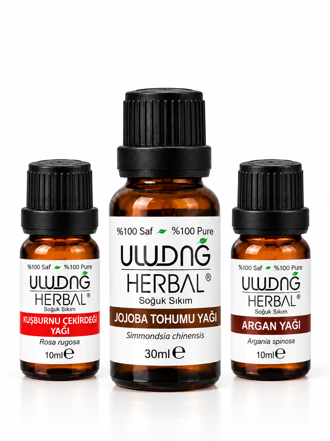 Sabit Yağları Tanıma Seti ( Jojoba 30 ml - Argan Yağı - Kuşburnu Çekirdeği Yağı )