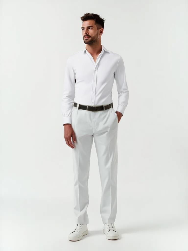 TodthKolay Ütülenebilen Dört Mevsim Modern Fit Yumuşak Dokulu Beyaz Düz Erkek Gömlek3 Gömlek 899 TL