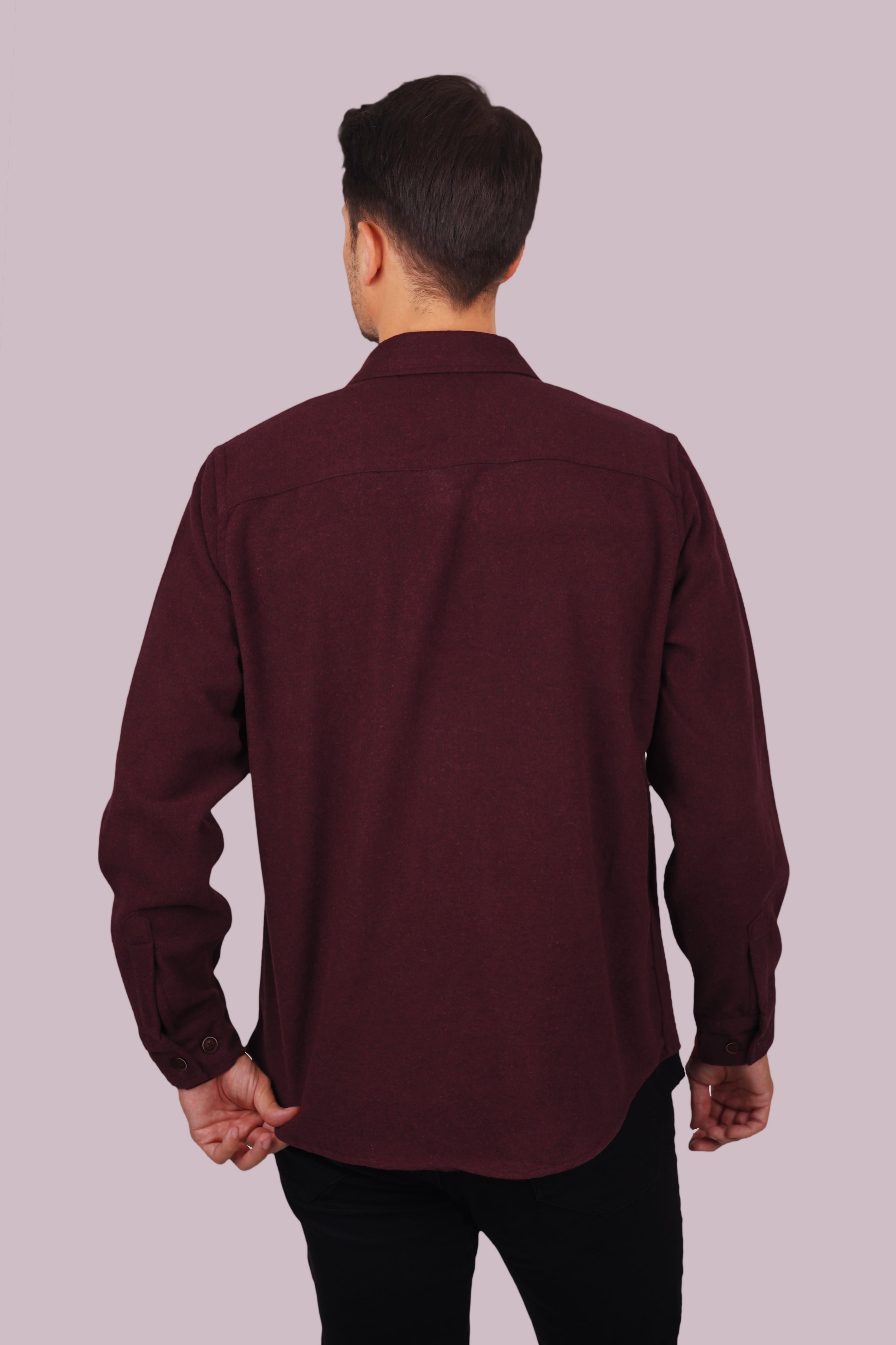 EtikmenBordo Düz Oversize Oduncu Hediye Kutulu Erkek GömlekGÖMLEK MODELLERİ