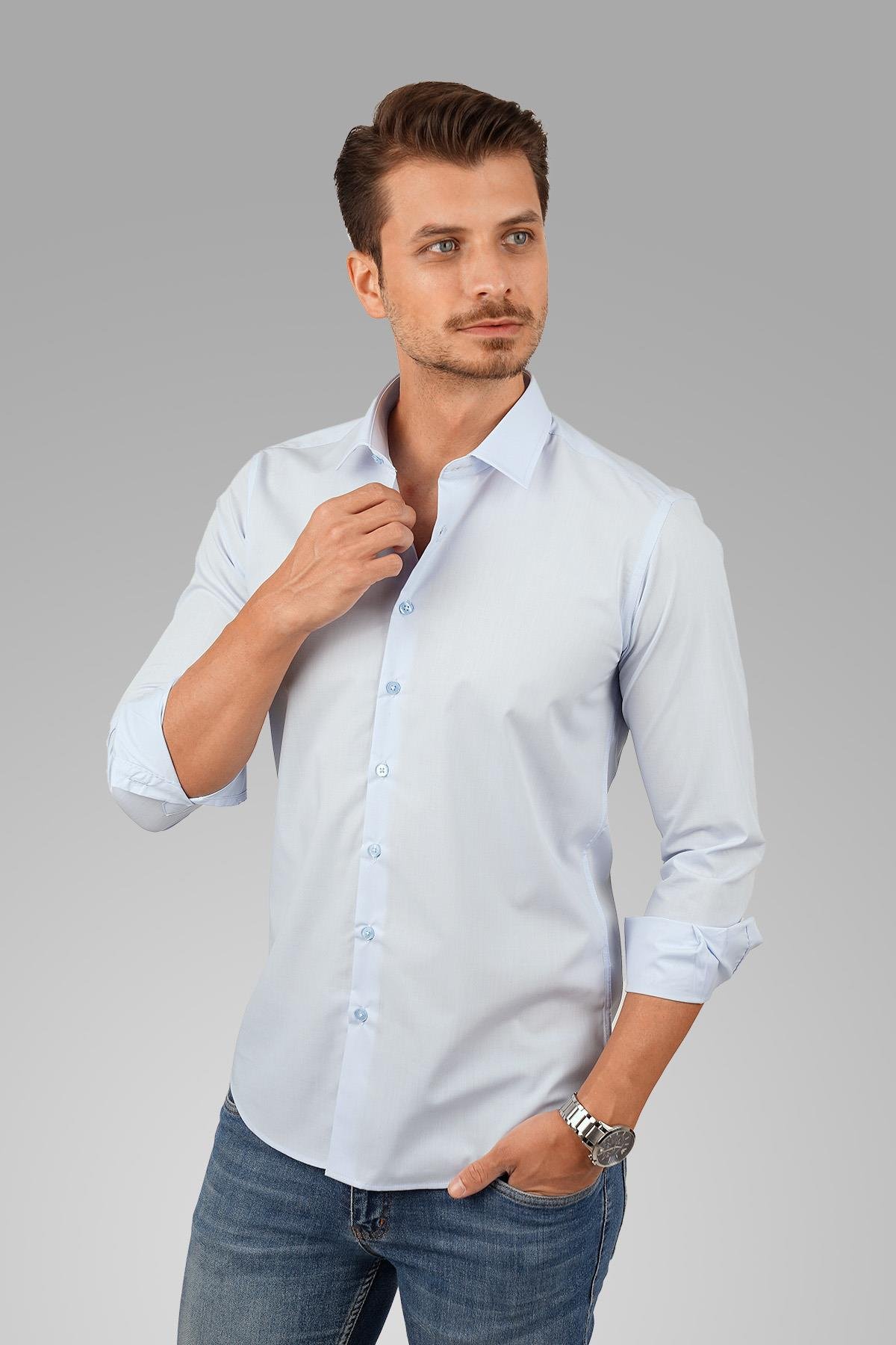 EtikmenKolay Ütülenebilir Mavi Dakron Hediye Kutulu Erkek GömlekGÖMLEK MODELLERİ