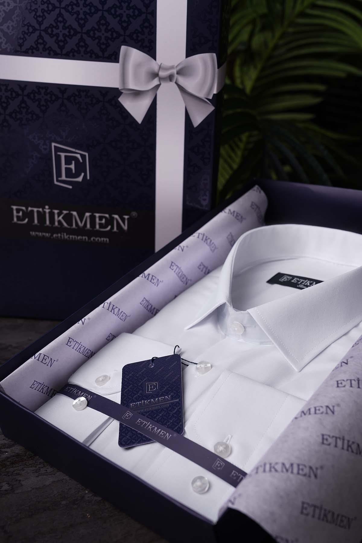 EtikmenKolay Ütülenebilir Beyaz Dakron Hediye Kutulu Erkek GömlekGÖMLEK MODELLERİ