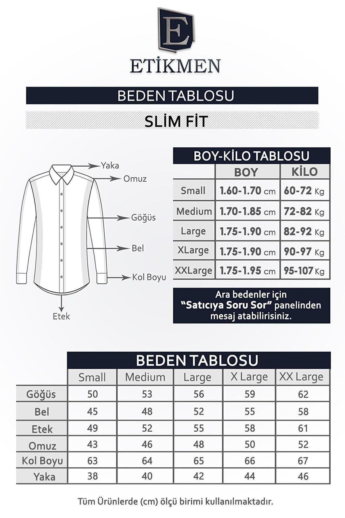 EtikmenBeyaz Siyah Çizgili Slimfit Hediye Kutulu Erkek GömlekKlasik Gömlek Modelleri
