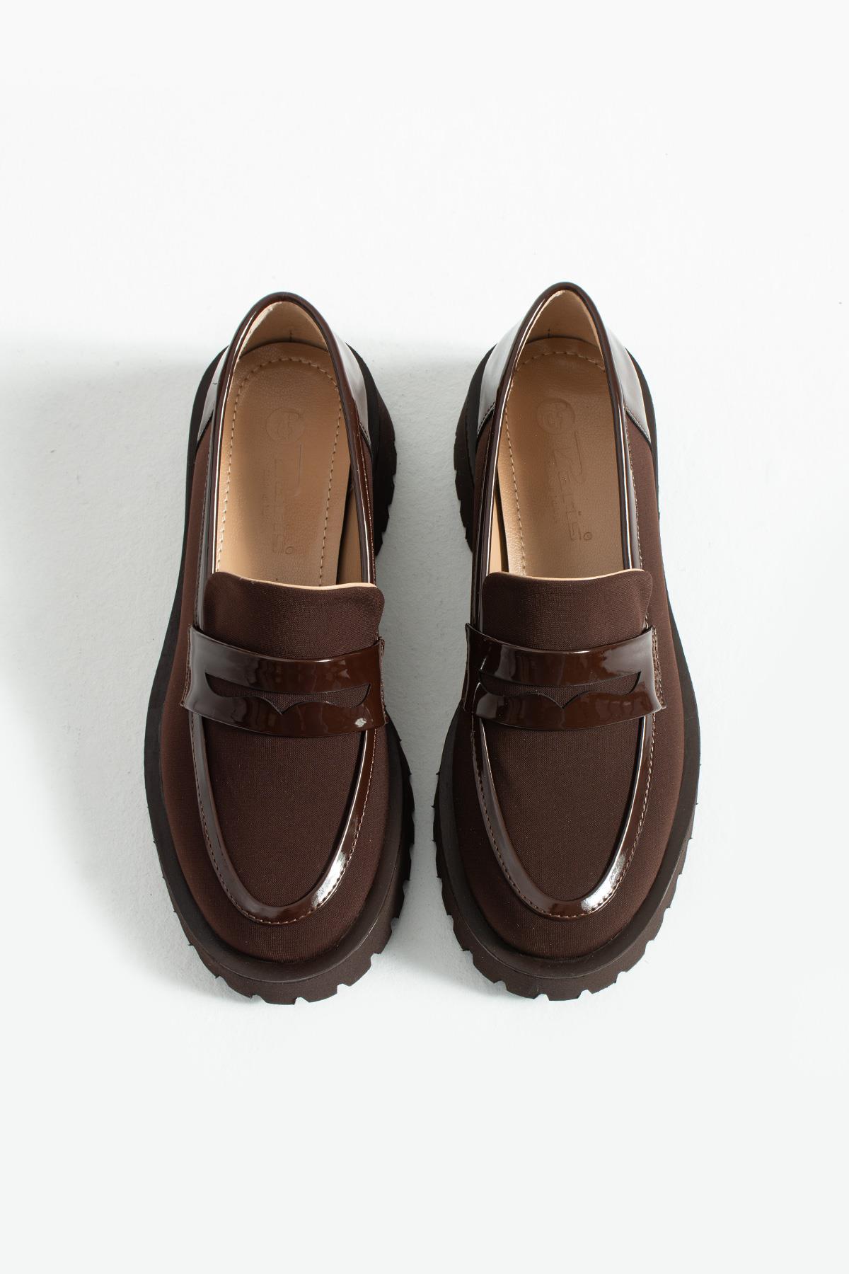 Kadın Yüksek Taban Günlük Loafer Vela - Kahve