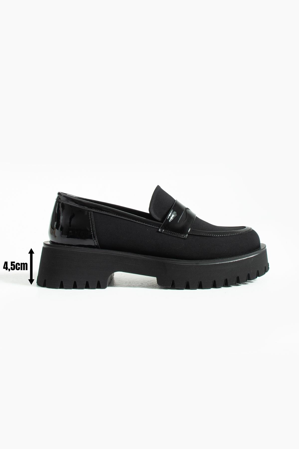 Kadın Yüksek Taban Günlük Loafer Vela - Siyah
