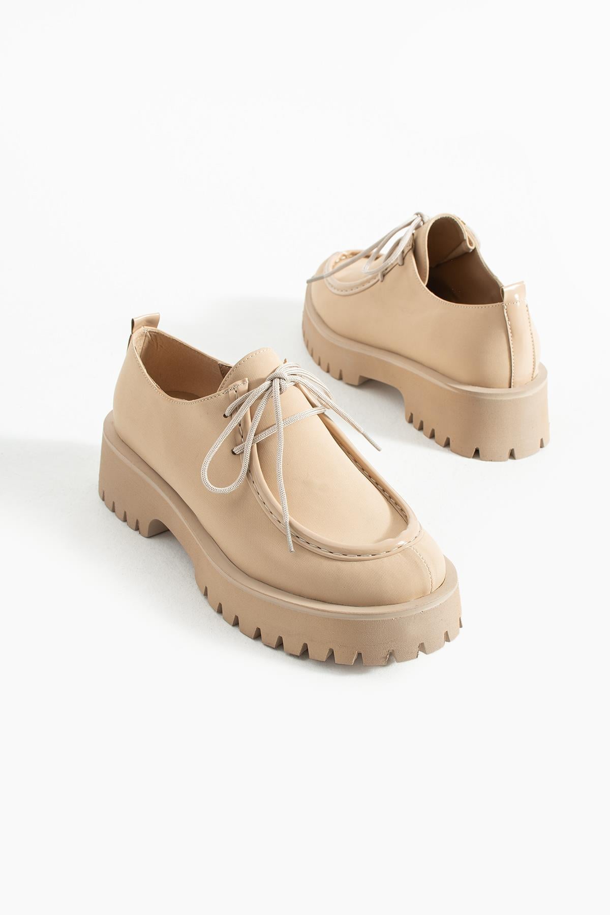 Kadın Yüksek Taban Loafer Arden - Bej