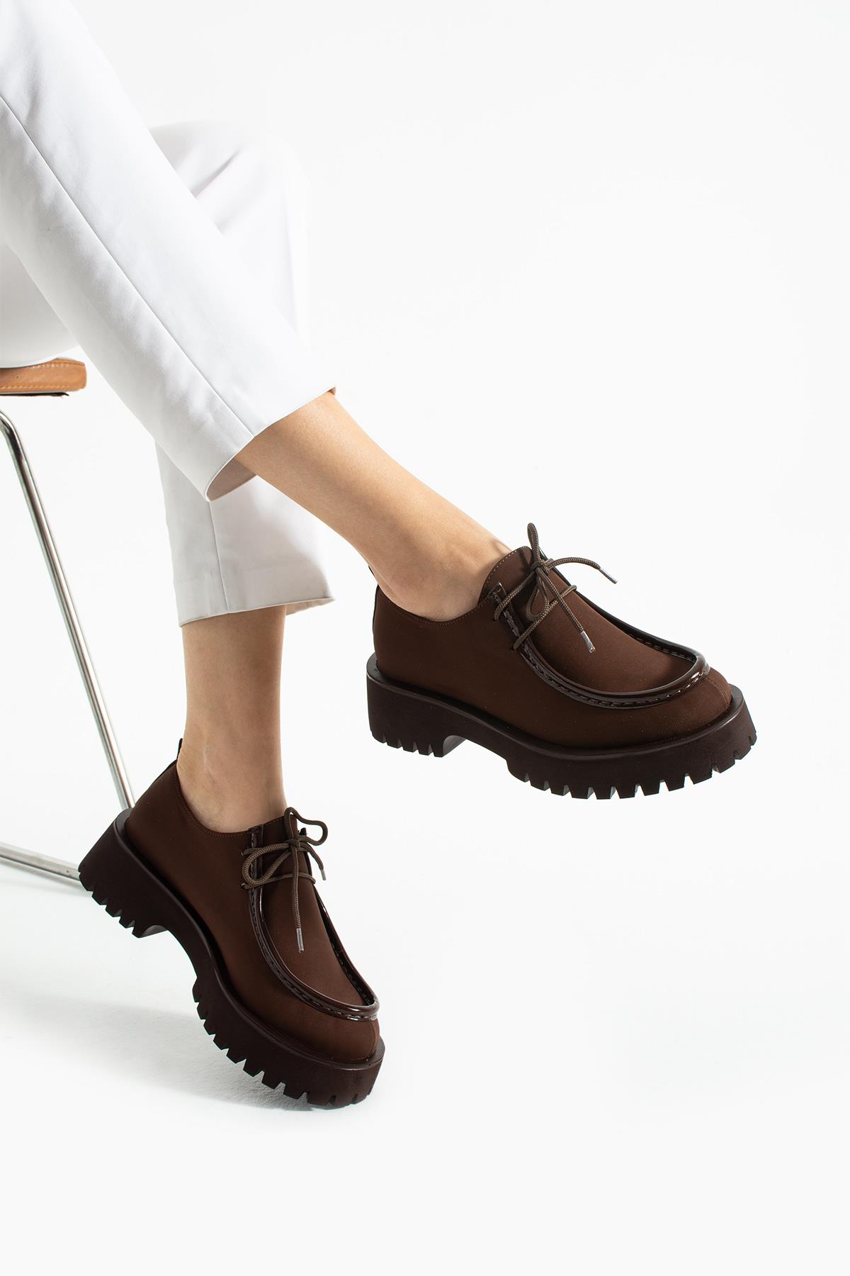 Kadın Yüksek Taban Loafer Arden - Kahverengi