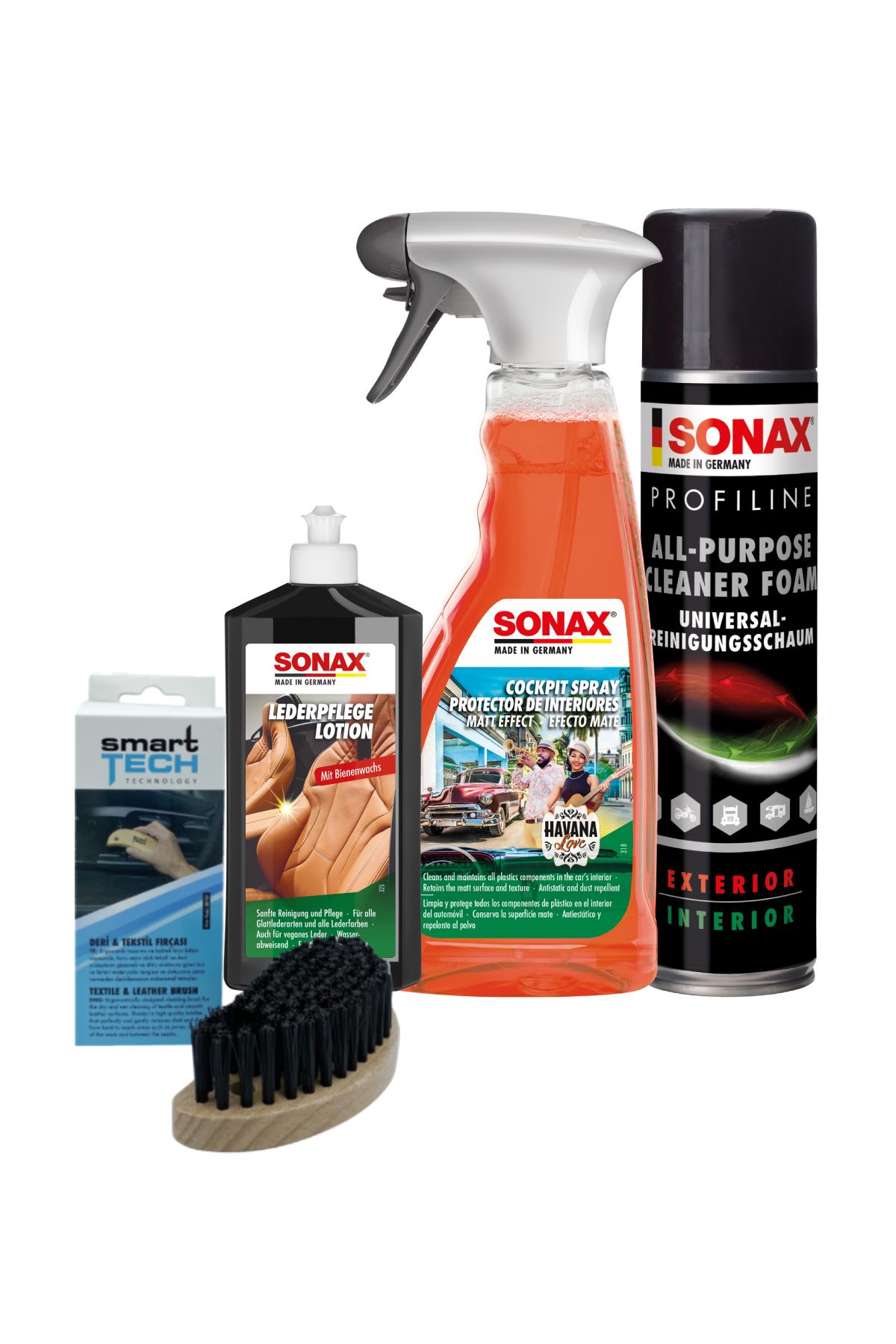 Sonax Deri & Vinil Döşeme Araç Temizleme ve Bakım Seti (Kullanılmış Araç) | Sonax 