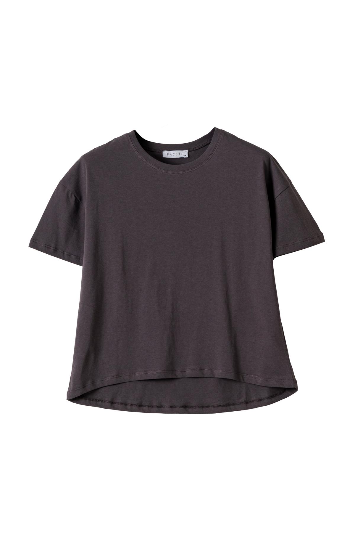 Antrasit Basic Kısa Kol Tişört